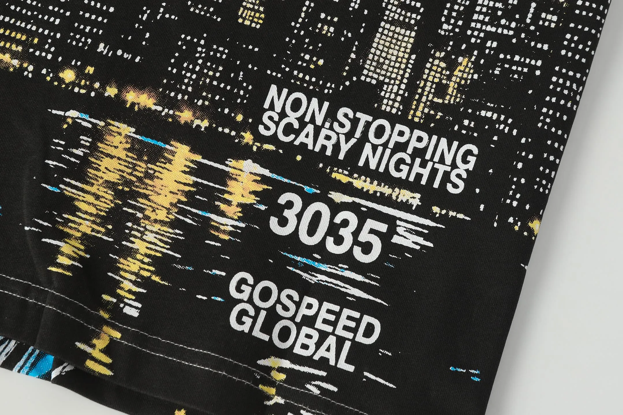 5105#Light Gray｜P106 Godspeed cross-border American rock and roll street washed retro style short-sleeved T (craft printing) fabric (fabric) 32-count combed double yarn 240 grams weight code number (size): S-M-L-XL color (colour): light gray