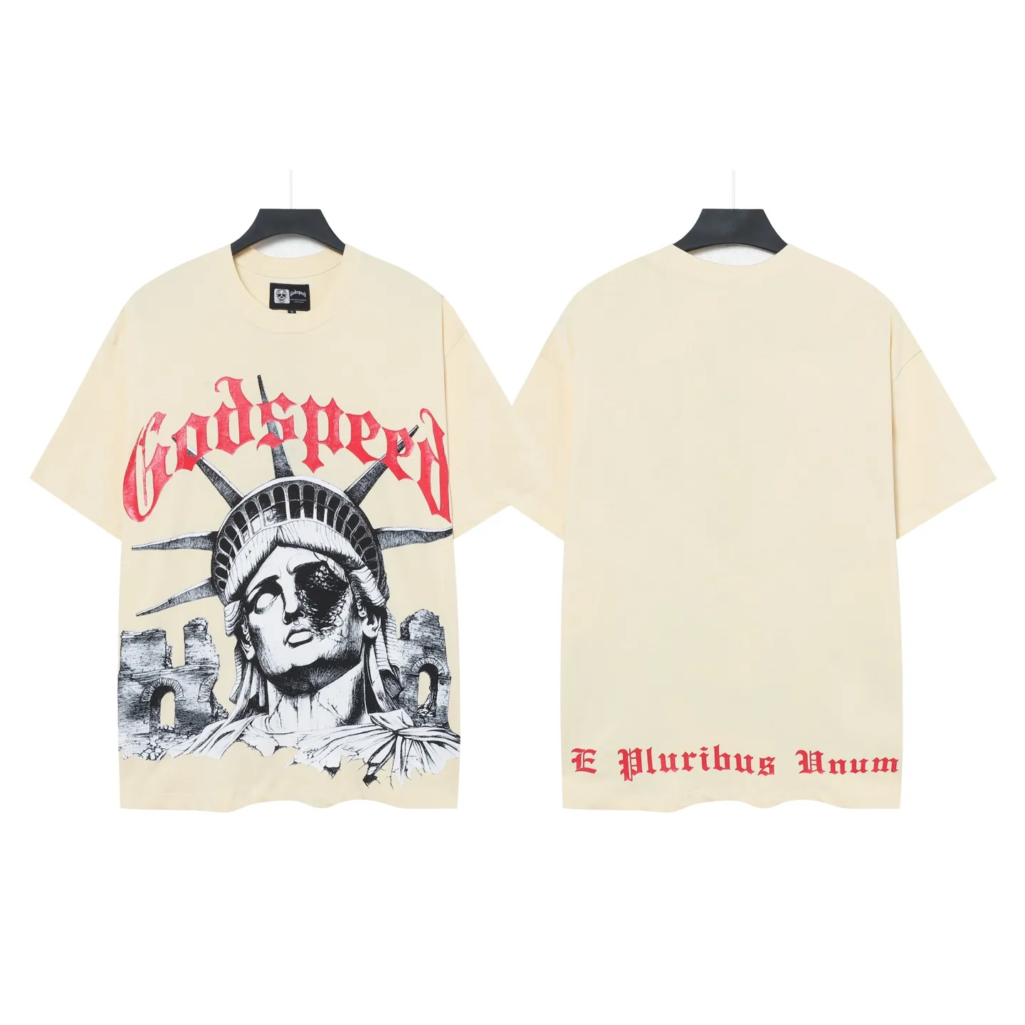 5086#vine purple/apricot color｜P104 Godspeed cross-border American rock and roll street washed retro style short-sleeved T (craft printing) fabric (fabric) 32 count combed double yarn 240 grams weight code number (size): S-M-L-XL color (colour): apricot/vine purple
