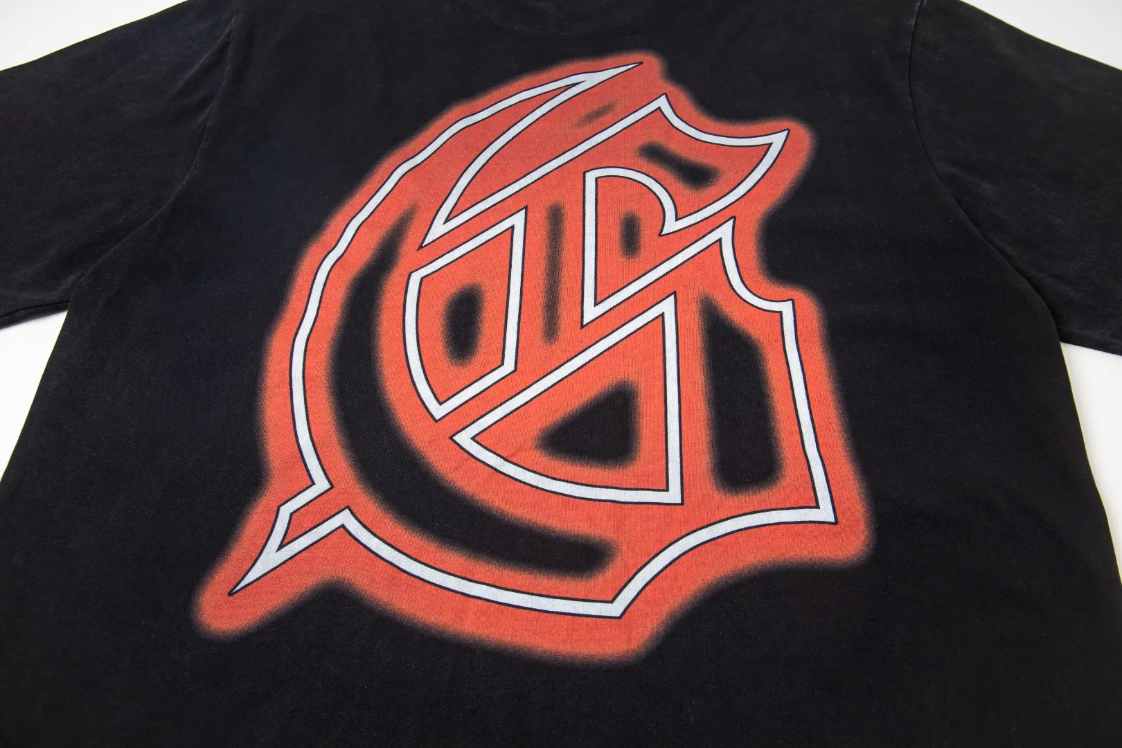 G28# GodSpeed ​​white ink direct spray washed short-sleeved S-XL size gray (washed) P126 black (washed) P126