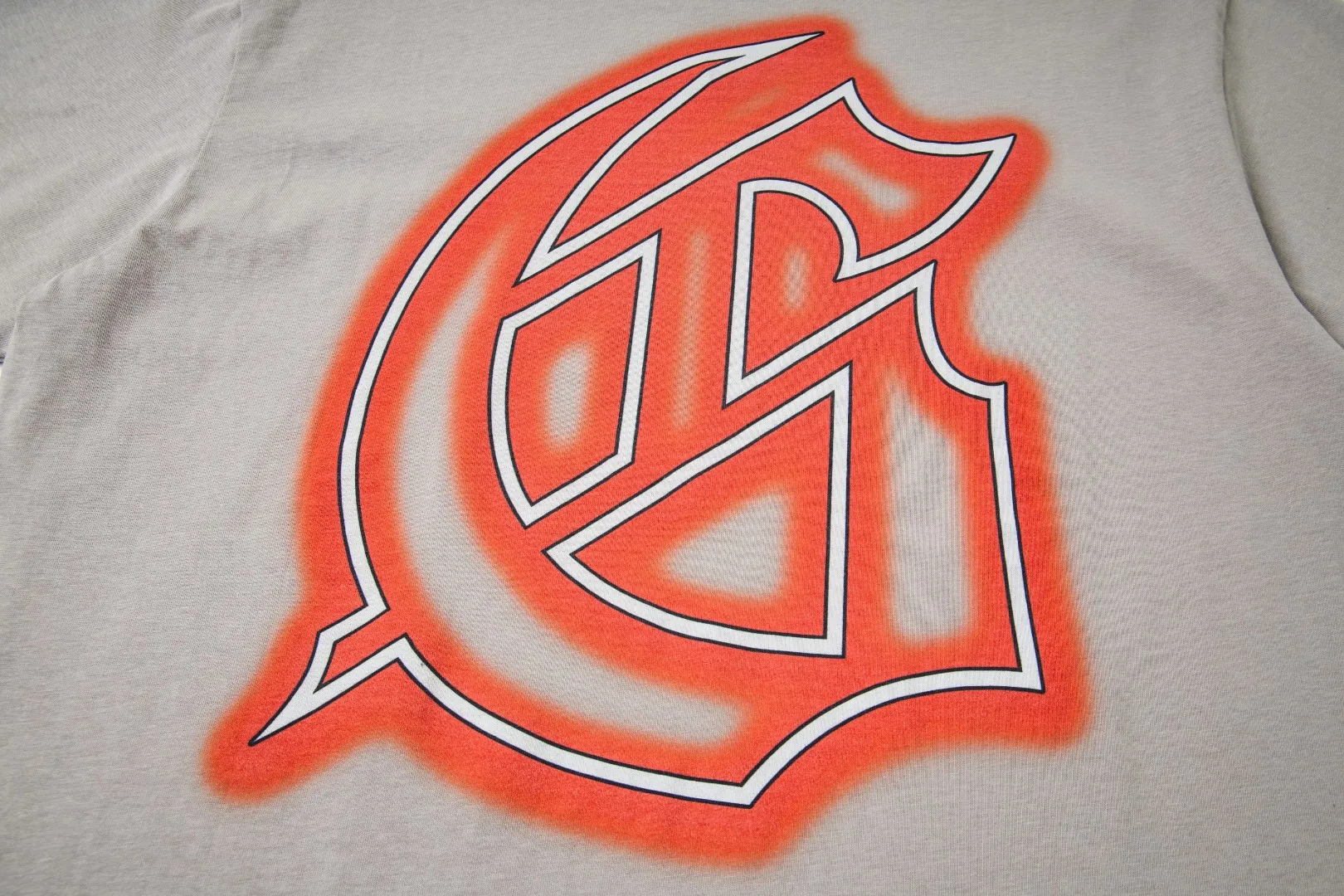 G28# GodSpeed ​​white ink direct spray washed short-sleeved S-XL size gray (washed) P126 black (washed) P126