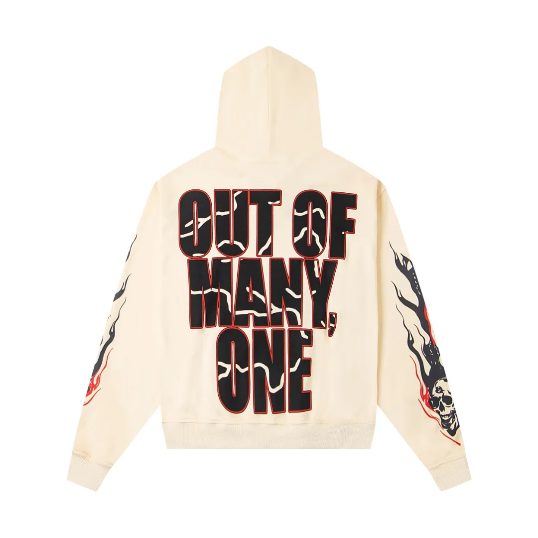 G20# GodSpeed ​​white ink direct spray sweatshirt S-XL apricot P226