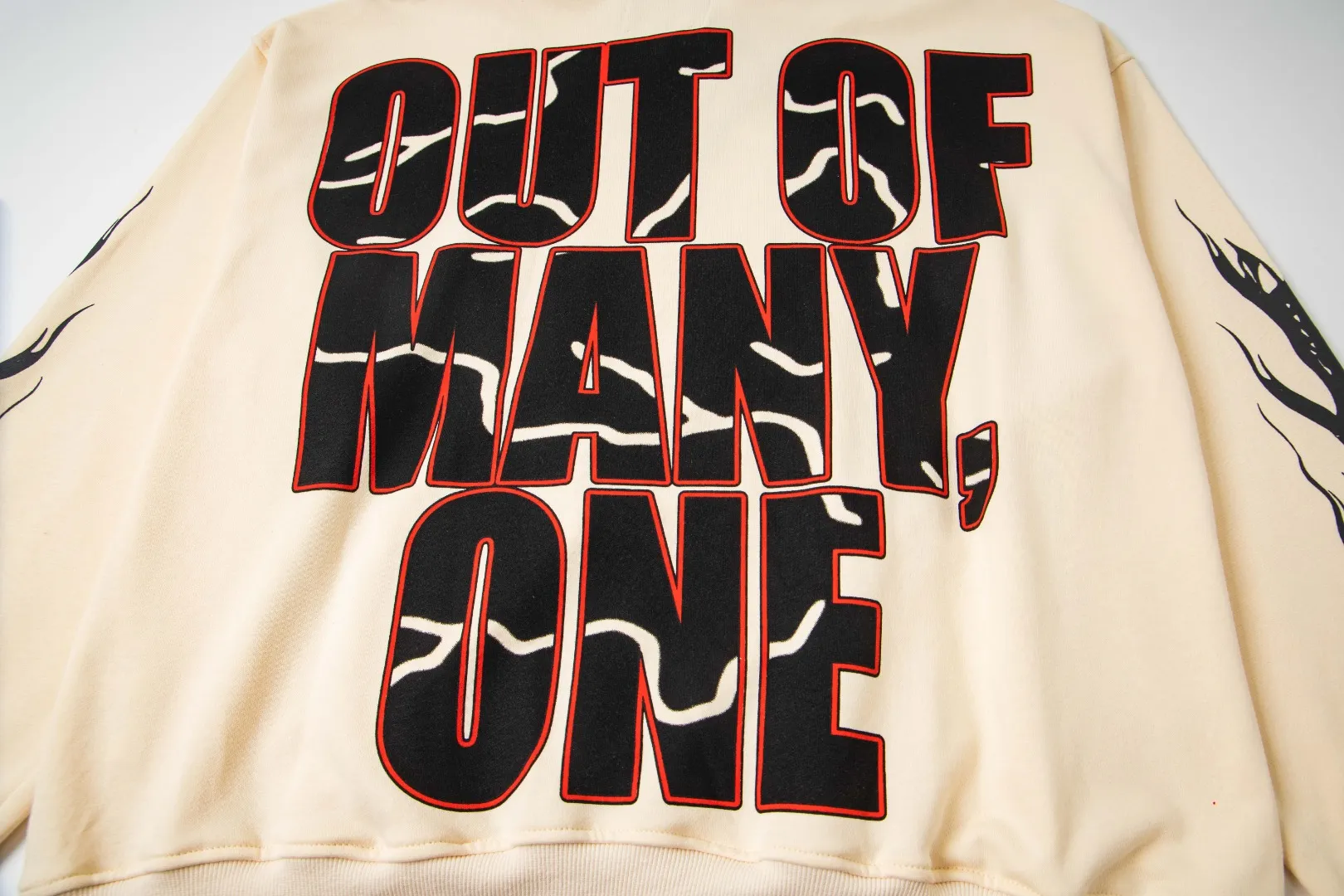 G20# GodSpeed ​​white ink direct spray sweatshirt S-XL apricot P226