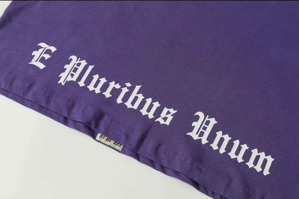 5086#vine purple/apricot | P104 Godspeed cross-border American rock and roll street washed retro style short-sleeved T (craft printing) fabric (fabric) 32 counts combed double yarn 240 grams weight code number (size): S-M-L-XL color (colour): apricot/vine purple 👉