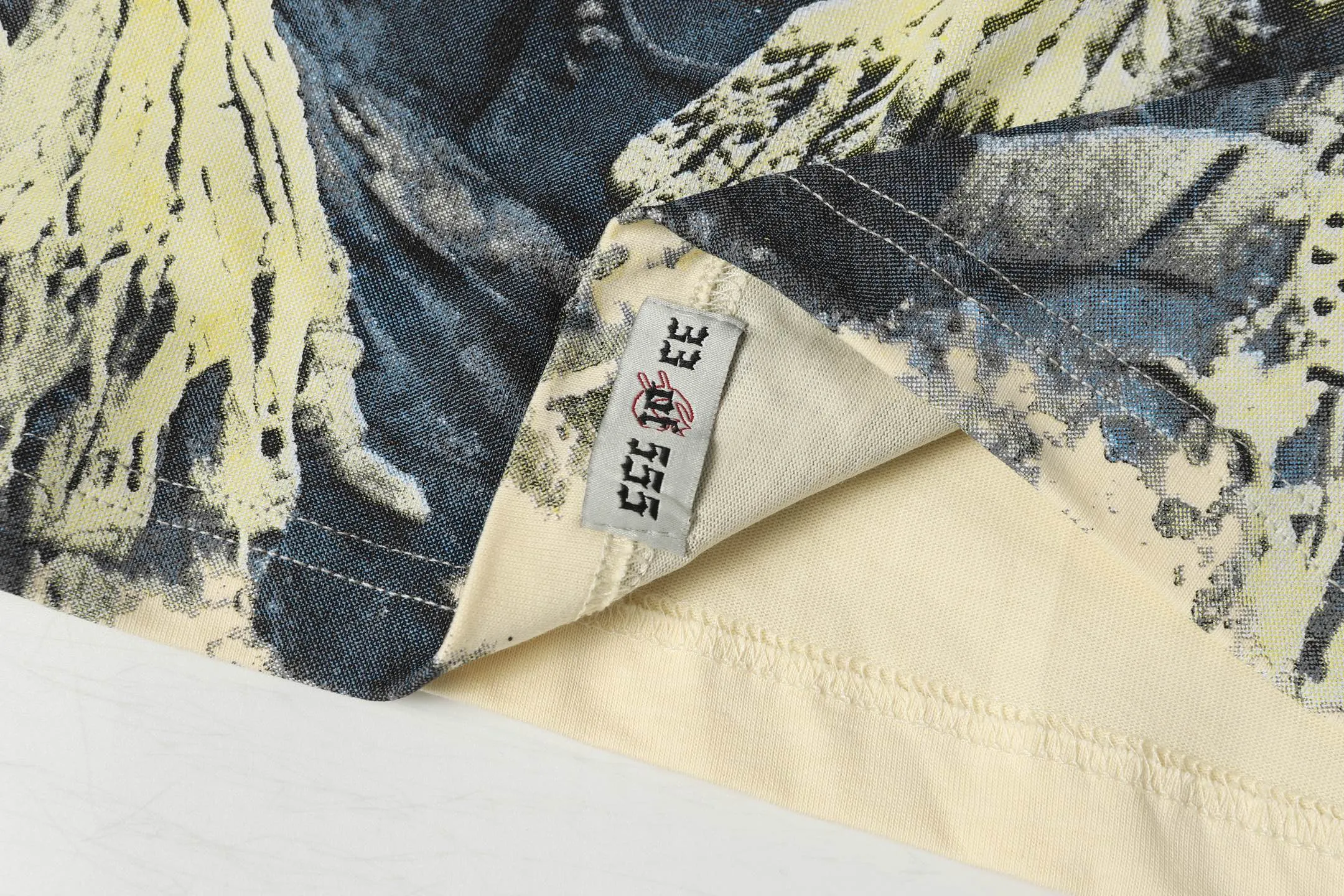 5067#Apricot | P104 Godspeed cross-border American rock and roll street washed retro style short-sleeved T (craft printing) fabric (fabric) 32-count combed double yarn 240 grams weight code number (size): S-M-L-XL color (colour): apricot