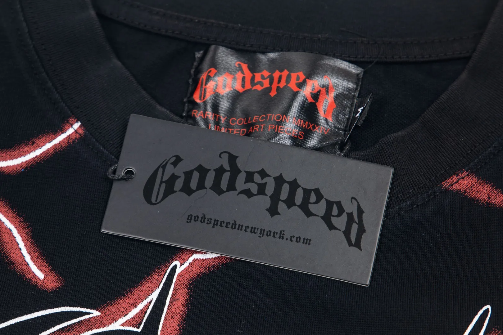 G57# GodSpeed ​​HD printed washed long sleeve S-XL size black red black blue black yellow P166