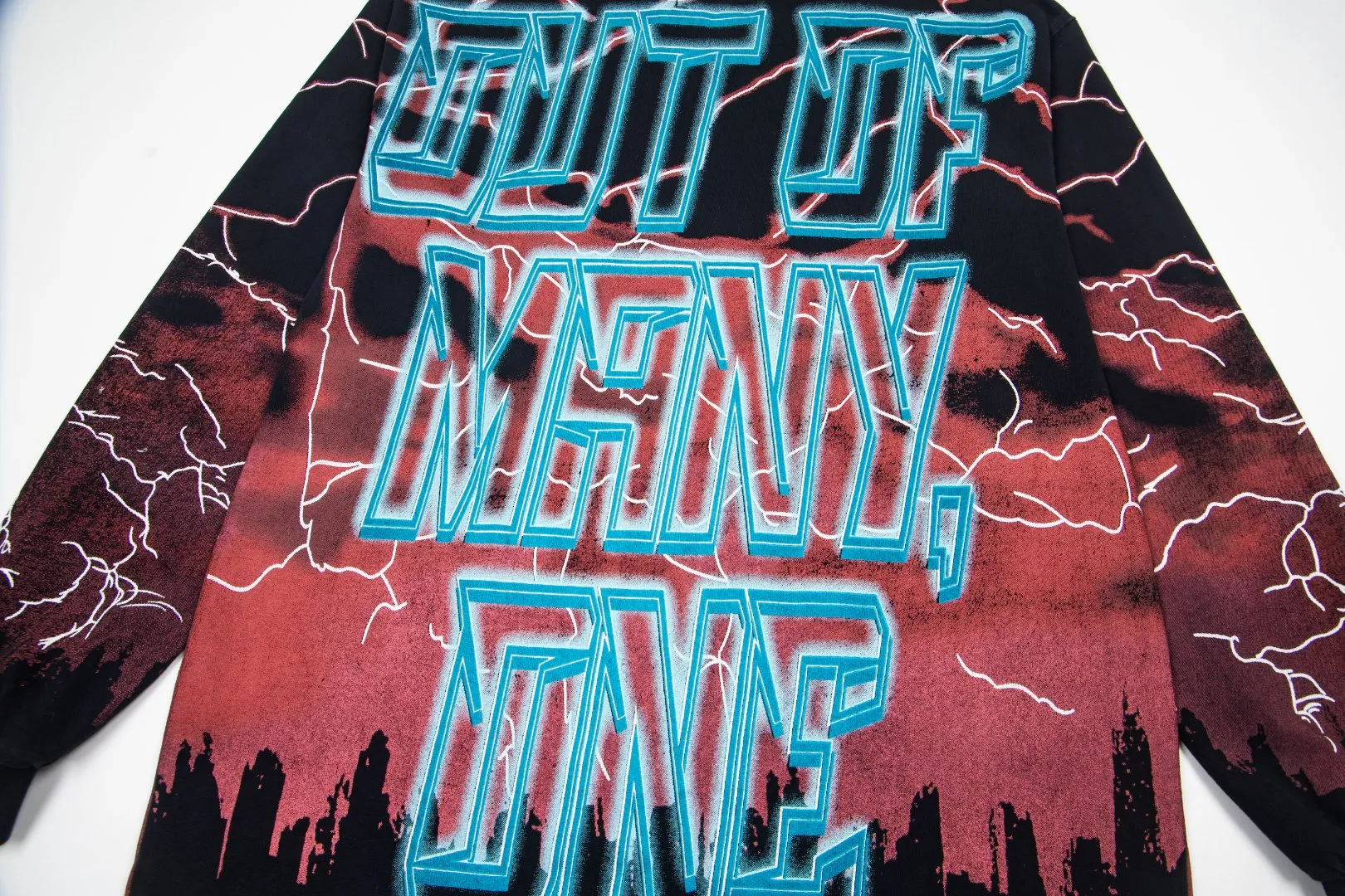 G57# GodSpeed ​​HD printed washed long sleeve S-XL size black red black blue black yellow P166