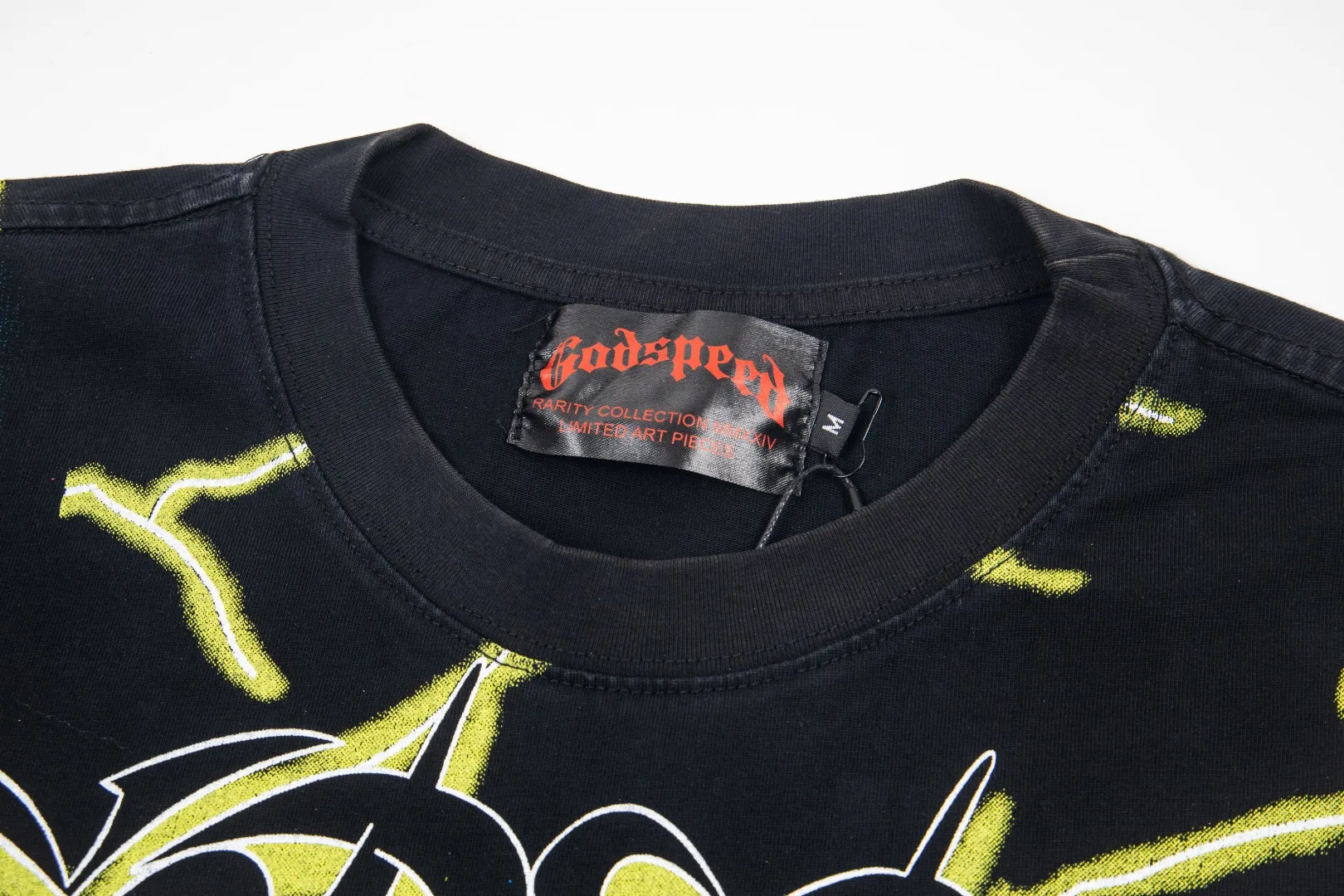 G57# GodSpeed ​​HD printed washed long sleeve S-XL size black red black blue black yellow P166