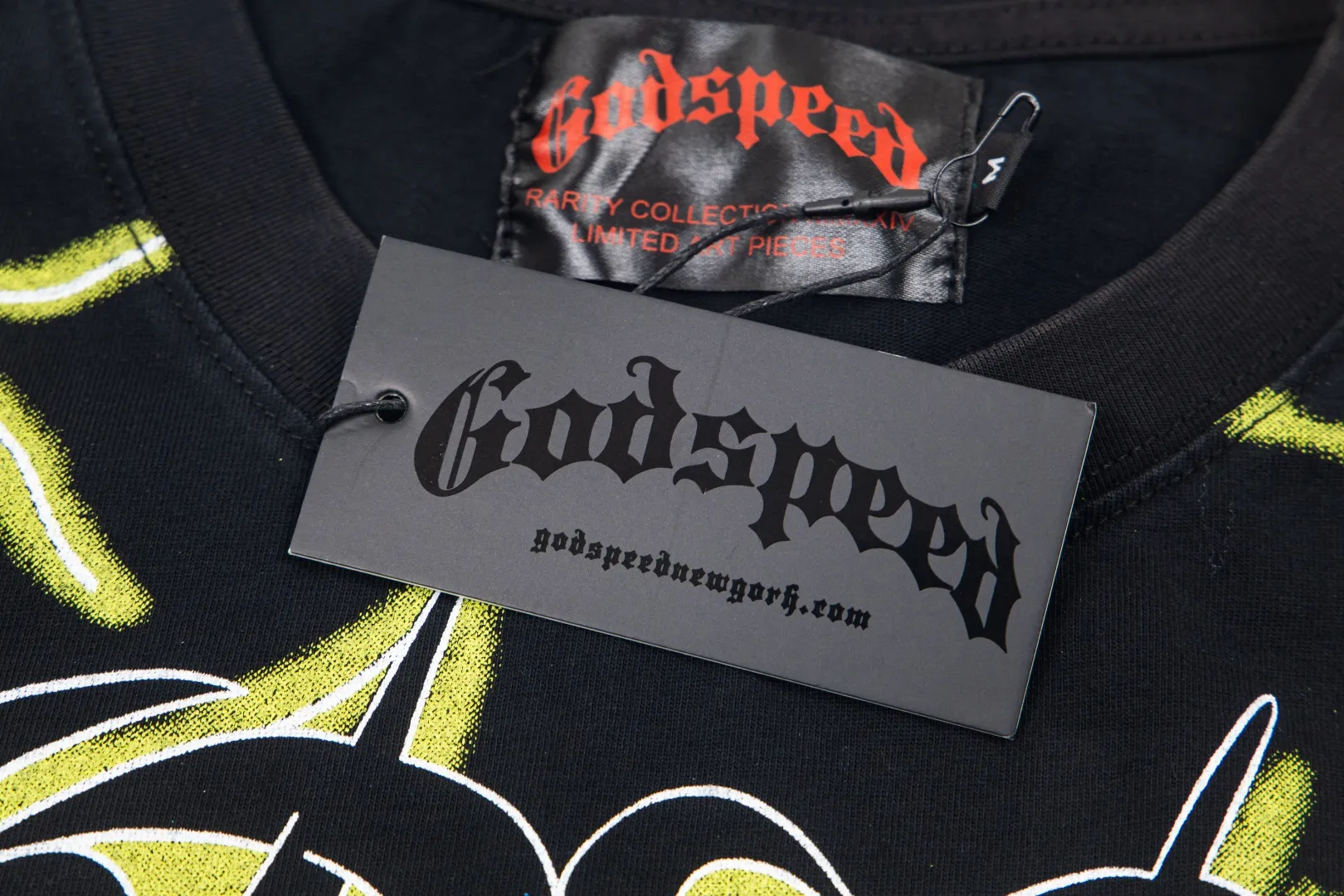 G57# GodSpeed ​​HD printed washed long sleeve S-XL size black red black blue black yellow P166