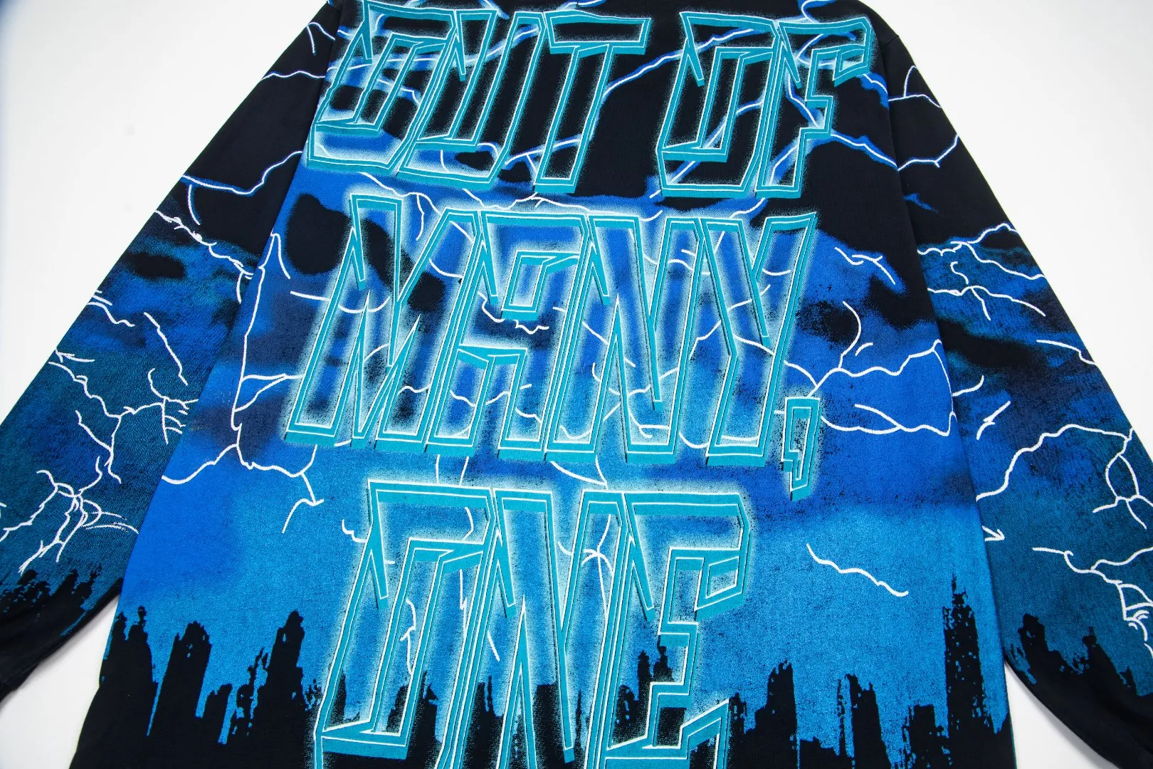 G57# GodSpeed ​​HD printed washed long sleeve S-XL size black red black blue black yellow P166