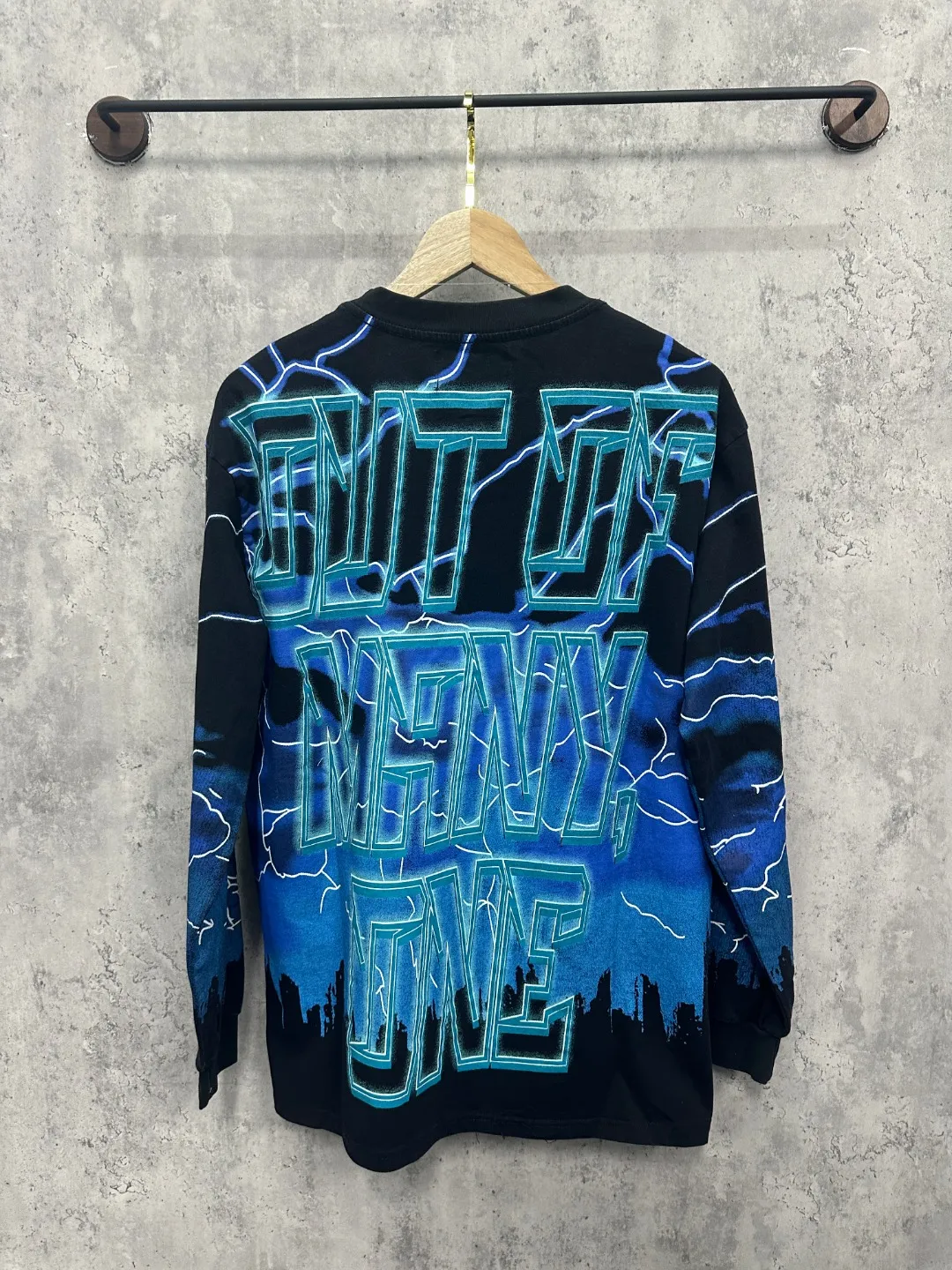 G57# GodSpeed ​​HD printed washed long sleeve S-XL size black red black blue black yellow P166
