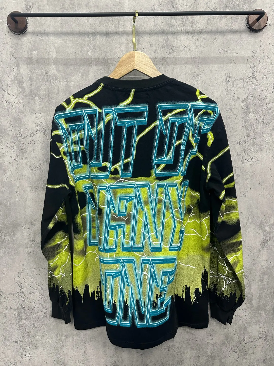 G57# GodSpeed ​​HD printed washed long sleeve S-XL size black red black blue black yellow P166