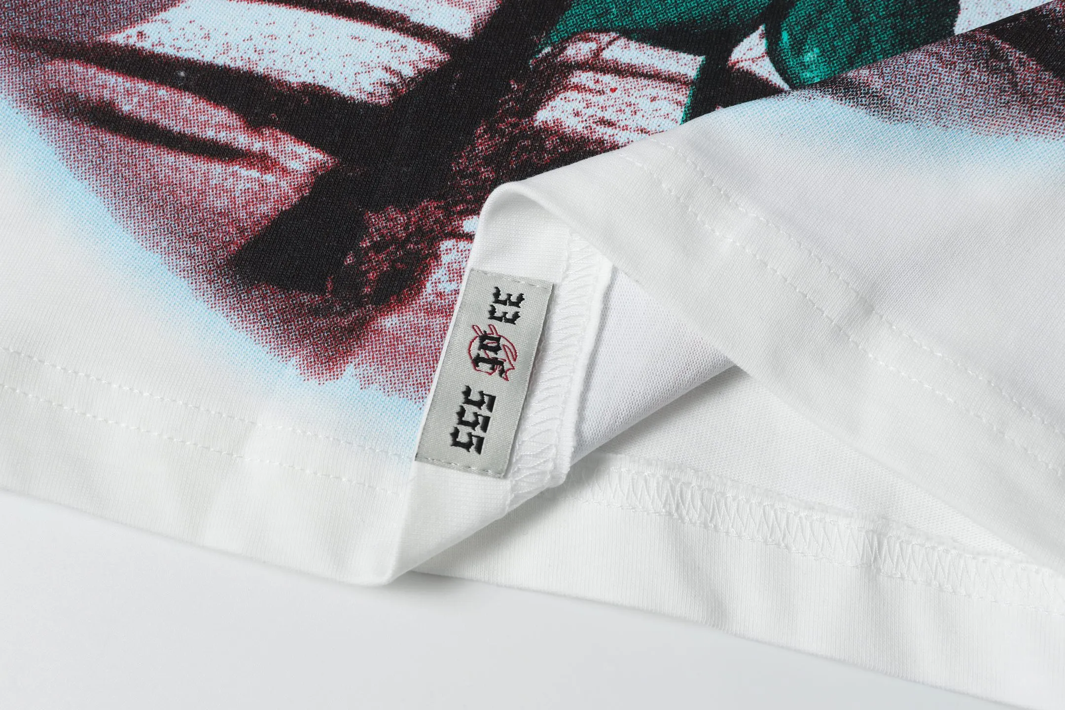 5079# | P104 Godspeed cross-border American rock and roll street washed retro style short-sleeved T (craft printing) fabric (fabric): 32-count combed double yarn 240 grams weight code number (size): S-M-L-XL color (colour): white