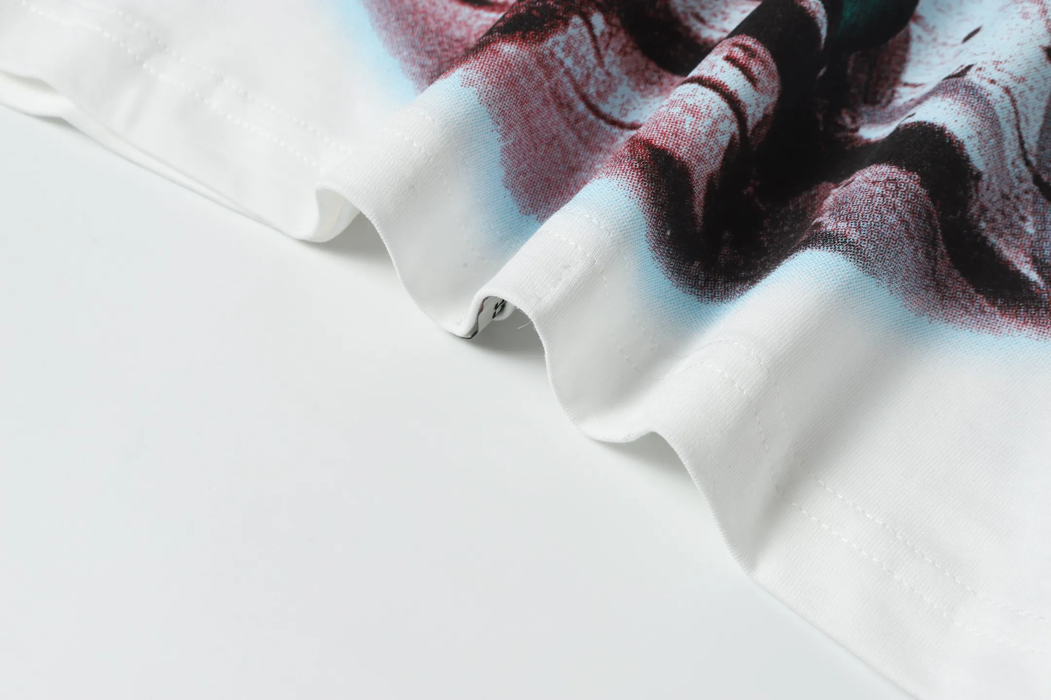 5079# | P104 Godspeed cross-border American rock and roll street washed retro style short-sleeved T (craft printing) fabric (fabric): 32-count combed double yarn 240 grams weight code number (size): S-M-L-XL color (colour): white