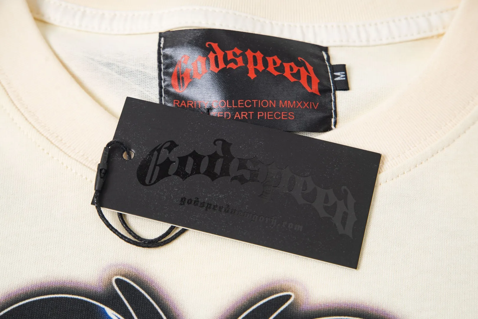 G52# GodSpeed ​​white ink direct spray wash long sleeve S-XL size apricot P146