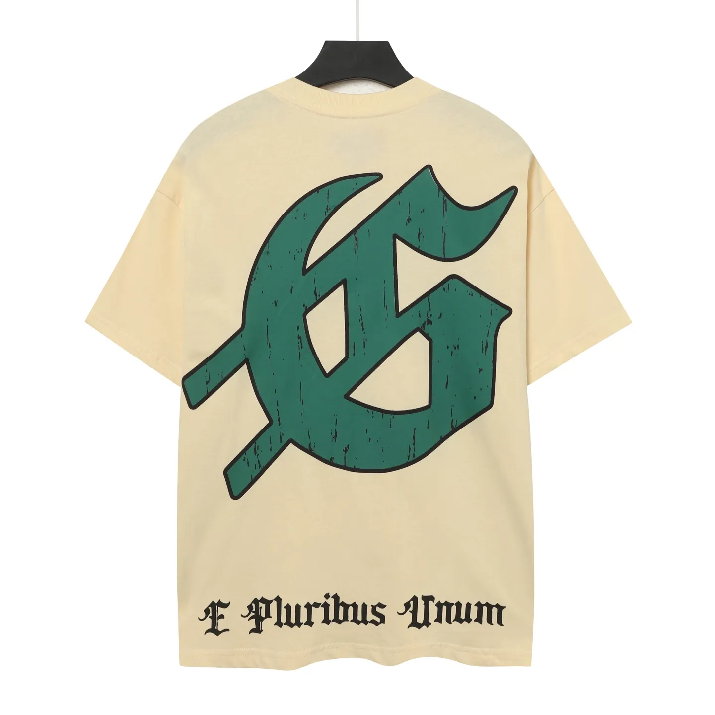 5038#apricot|P104 Godspeed cross-border American rock and roll street washed retro style short-sleeved T (craft printing) fabric (fabric) 32 count combed double yarn 240 grams weight code number (size): S-M-L-XL color (colour): apricot