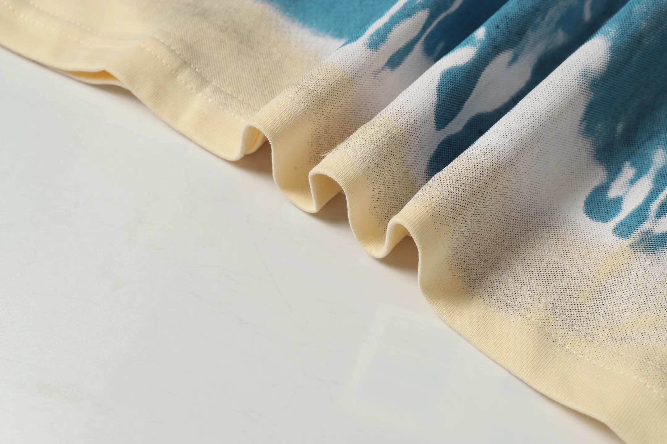 5038#apricot|P104 Godspeed cross-border American rock and roll street washed retro style short-sleeved T (craft printing) fabric (fabric) 32 count combed double yarn 240 grams weight code number (size): S-M-L-XL color (colour): apricot