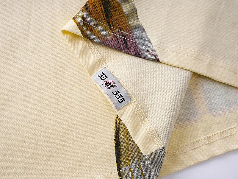 3158# P140 Real shot of Godspeed American fashion rock street pure cotton loose bottoming long-sleeved T-shirt long T. Fabric: 270g 32 count fine cotton double yarn pure cotton Color: Apricot Code number: S M L XL