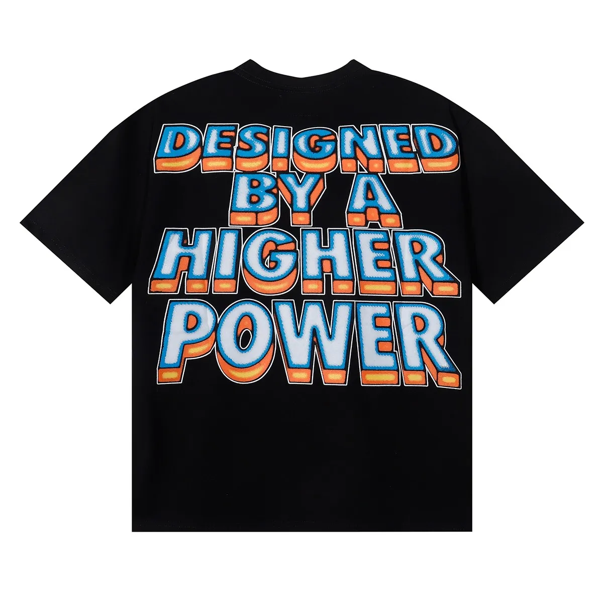 No. 7079, American fashion Godspeed interstellar shock skull print high quality double yarn pure cotton casual short-sleeved T-shirt batch 110 Color: black, apricot; Size: S M L XL