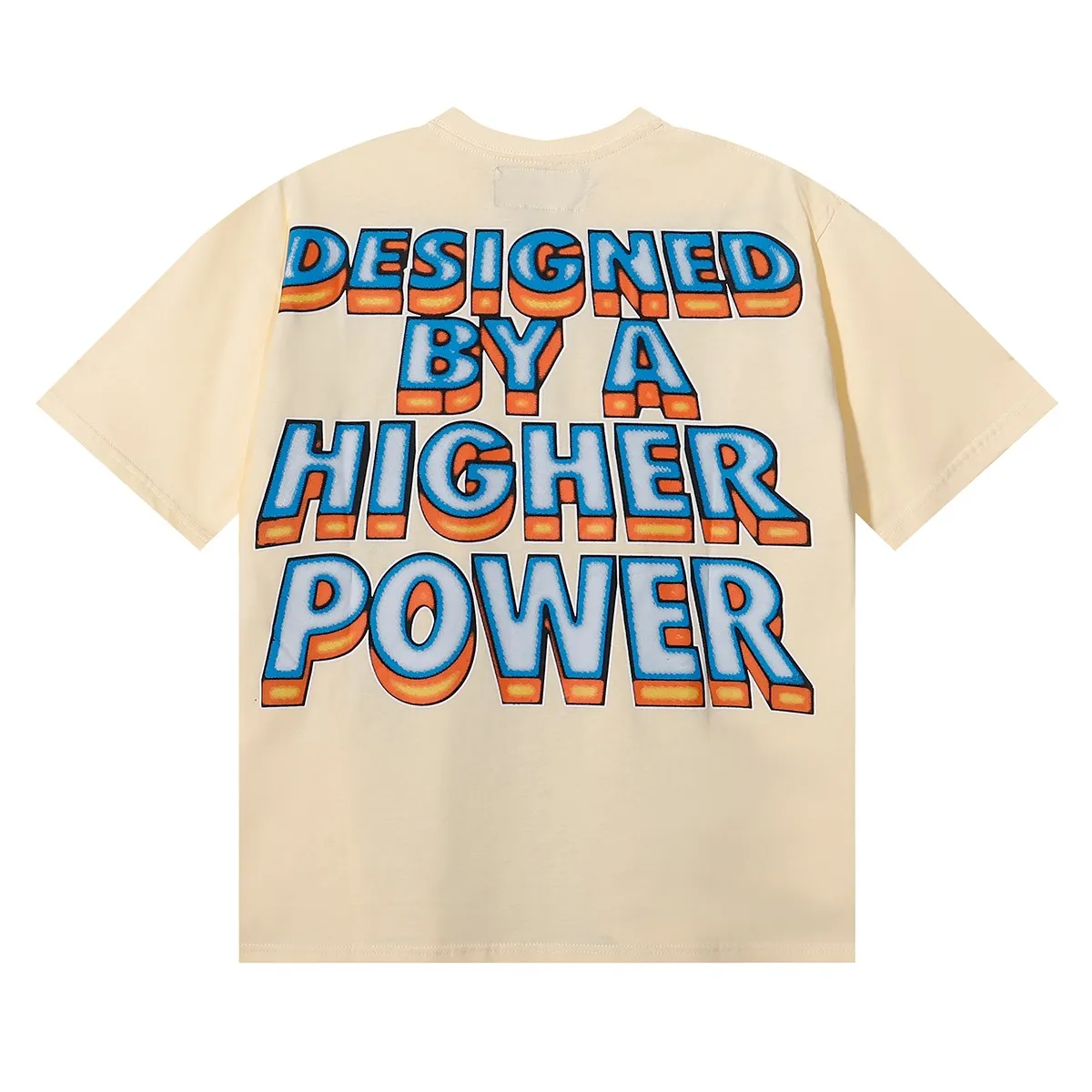 No. 7079, American fashion Godspeed interstellar shock skull print high quality double yarn pure cotton casual short-sleeved T-shirt batch 110 Color: black, apricot; Size: S M L XL