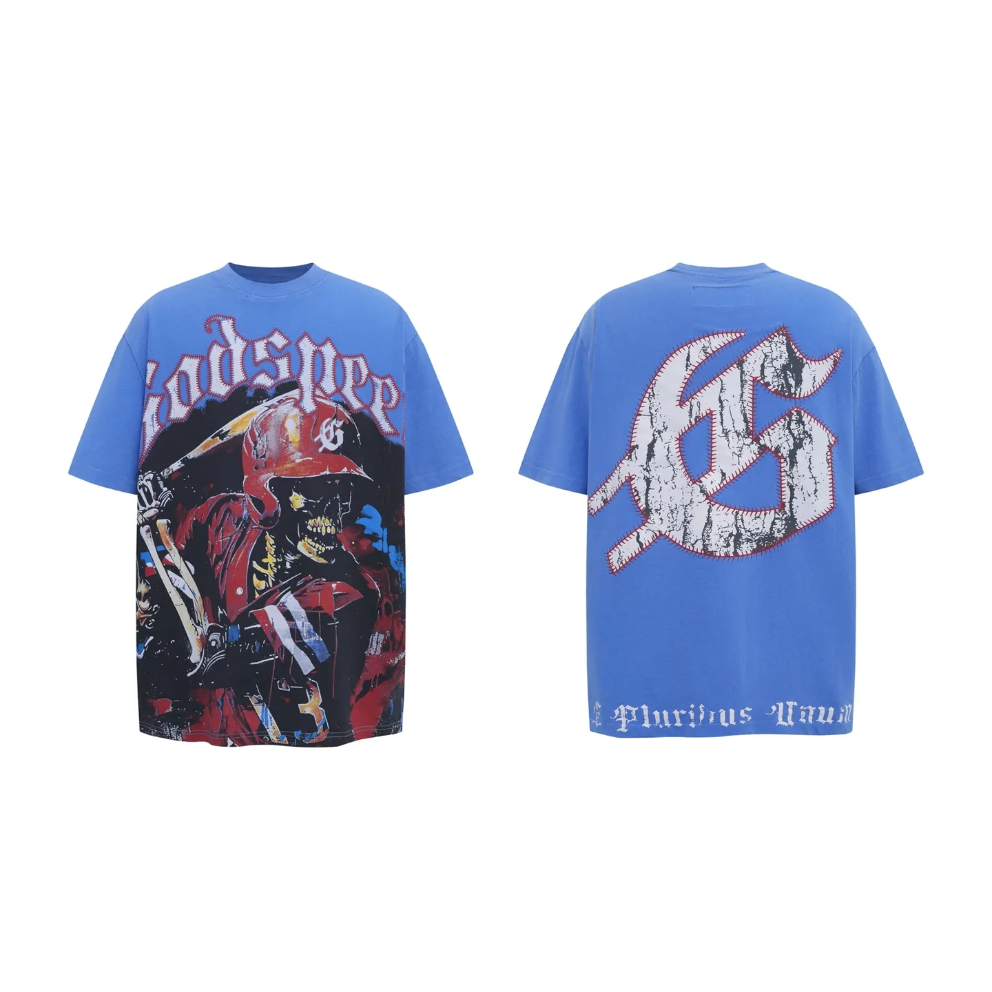 G121# P110 (Beige) P124 (Blue) Godspeed short-sleeved T-shirt color (color): Bone (beige), Blue (blue) size: S M L XL