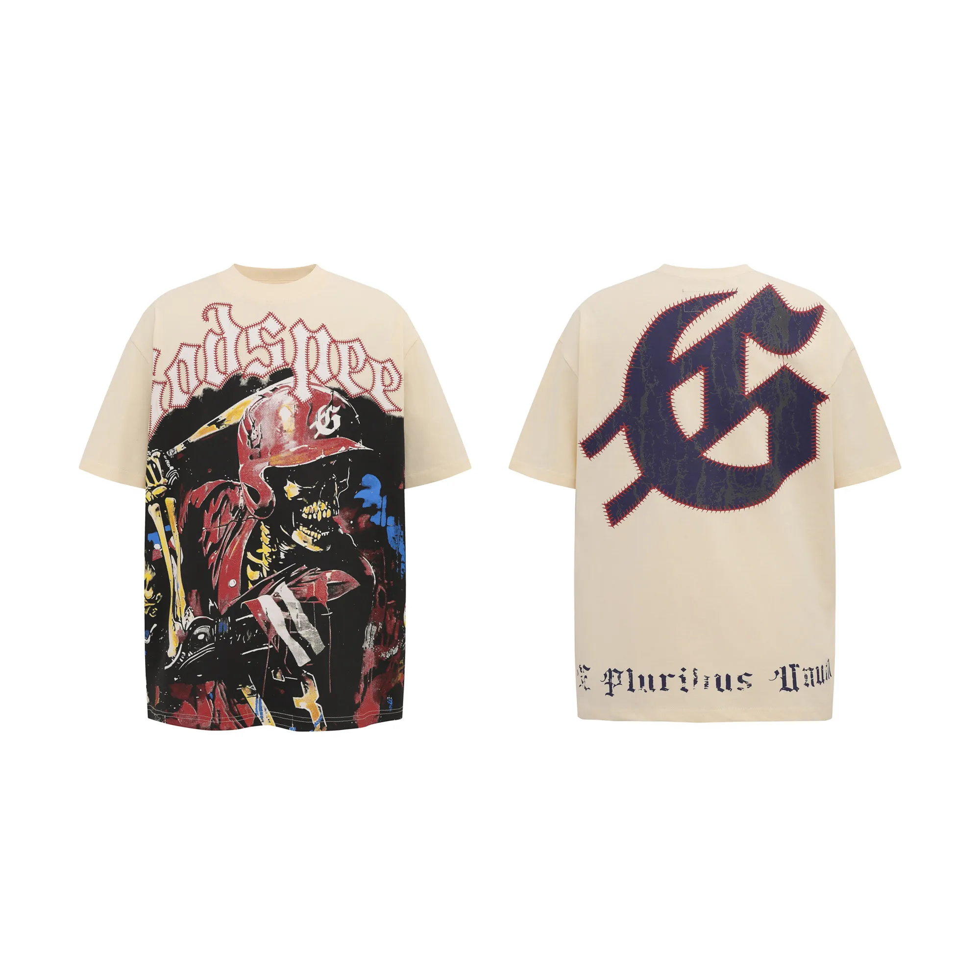 G121# P110 (Beige) P124 (Blue) Godspeed short-sleeved T-shirt color (color): Bone (beige), Blue (blue) size: S M L XL