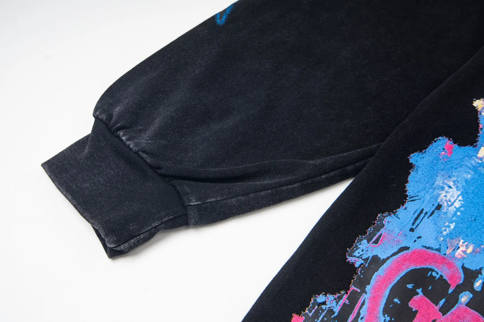 G45# GodSpeed ​​HD printed washed long sleeve S-XL size black (washed) P136 purple (washed) P136