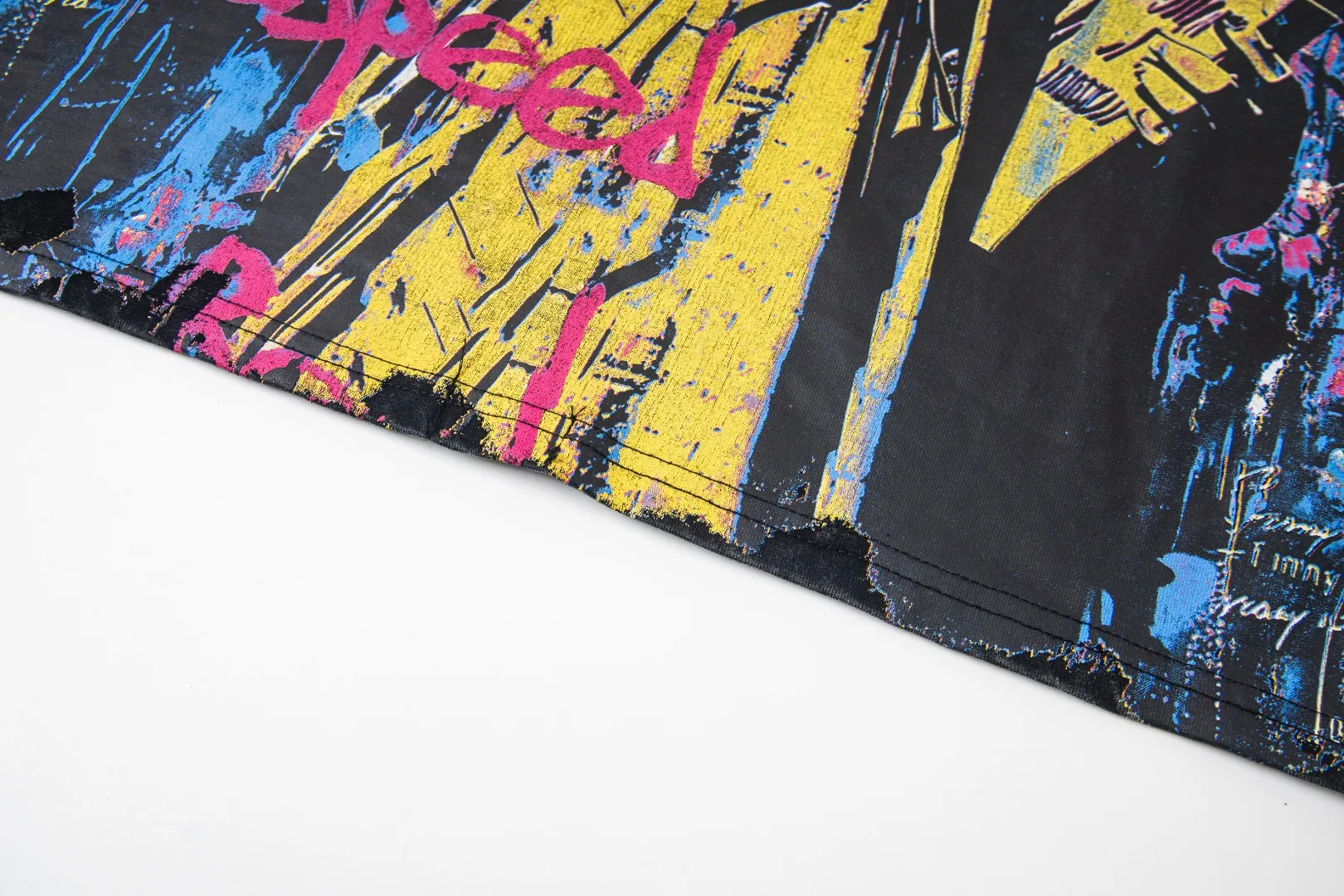G45# GodSpeed ​​HD printed washed long sleeve S-XL size black (washed) P136 purple (washed) P136
