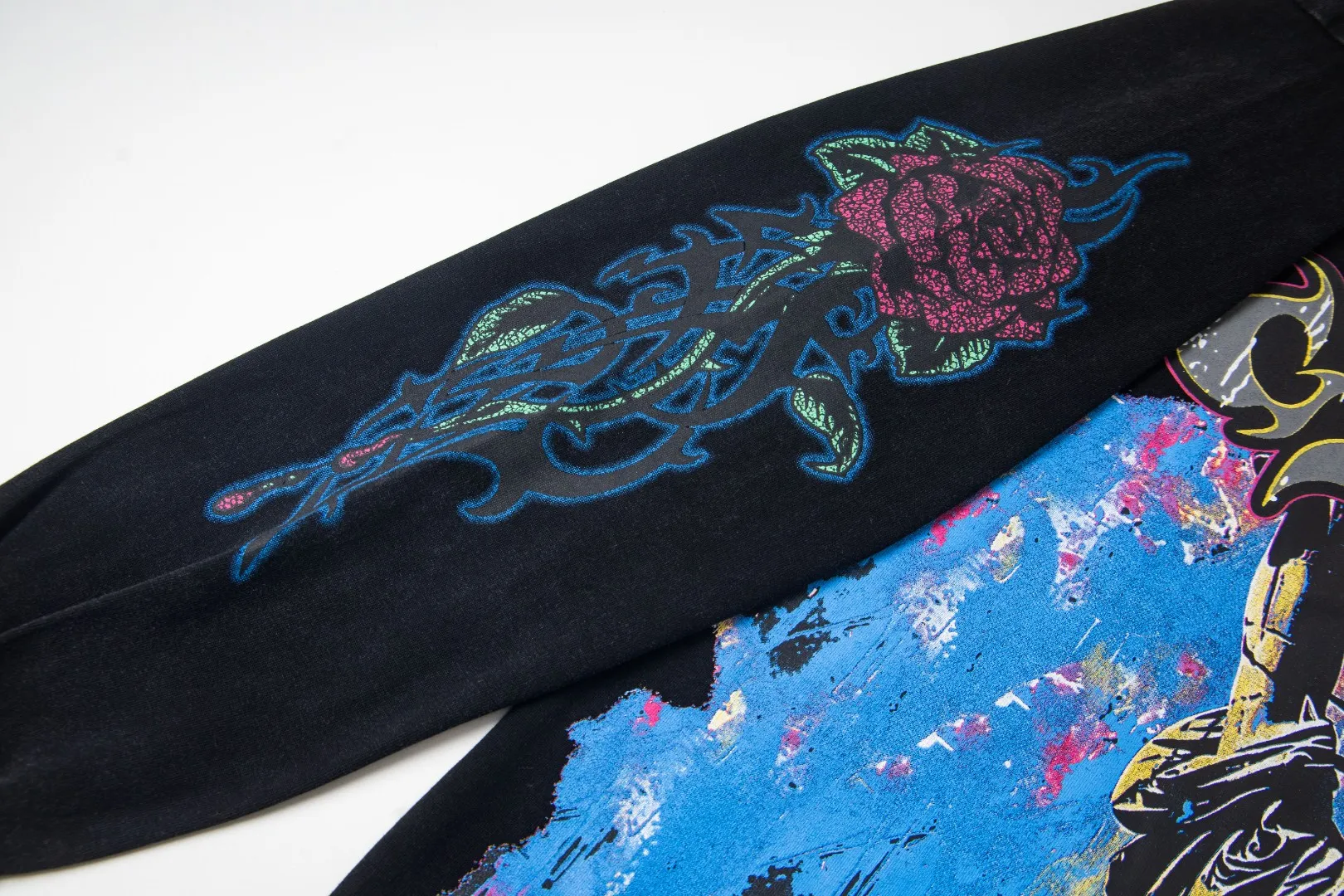 G45# GodSpeed ​​HD printed washed long sleeve S-XL size black (washed) P136 purple (washed) P136