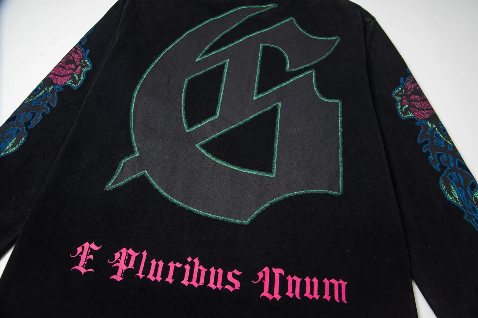 G45# GodSpeed ​​HD printed washed long sleeve S-XL size black (washed) P136 purple (washed) P136
