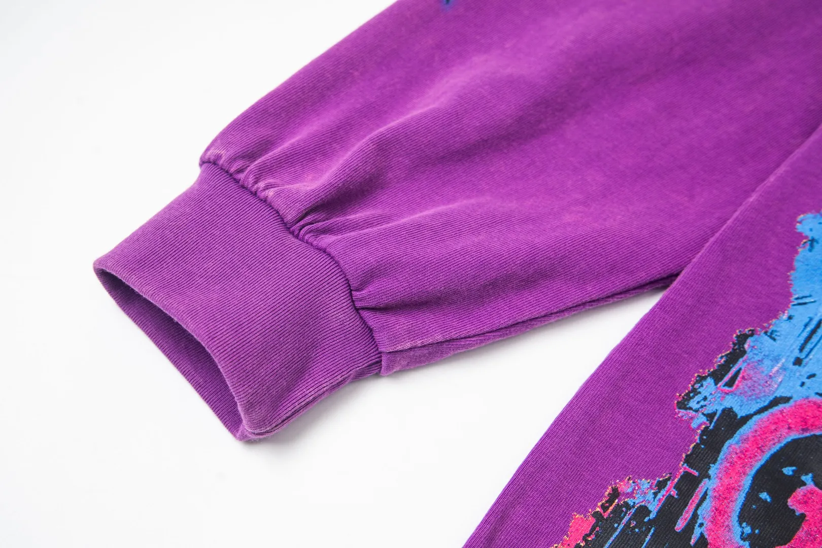 G45# GodSpeed ​​HD printed washed long sleeve S-XL size black (washed) P136 purple (washed) P136