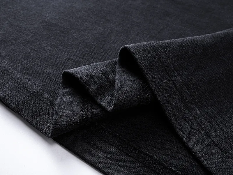 1095# P126 Washed Black Real Shot Godspeed American Fashion Rock Street Retro Washed Distressed Printed Pure Cotton Short Sleeves Fabric: 250g 32 Count Fine Cotton Double Yarn Pure Cotton Color: Washed Black Size: S M L XL