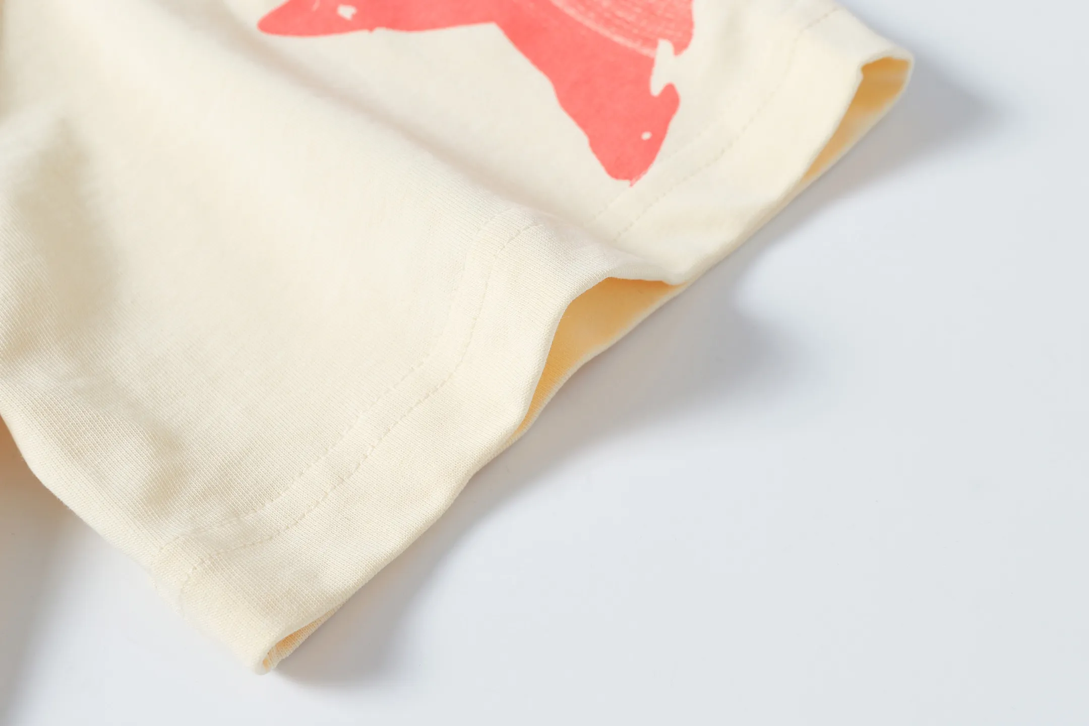5097#Apricot | P104 Godspeed cross-border American rock and roll street washed retro style short-sleeved T (craft printing) fabric (fabric) 32 counts combed double yarn 240 grams weight code number (size): S-M-L-XL color (colour): apricot
