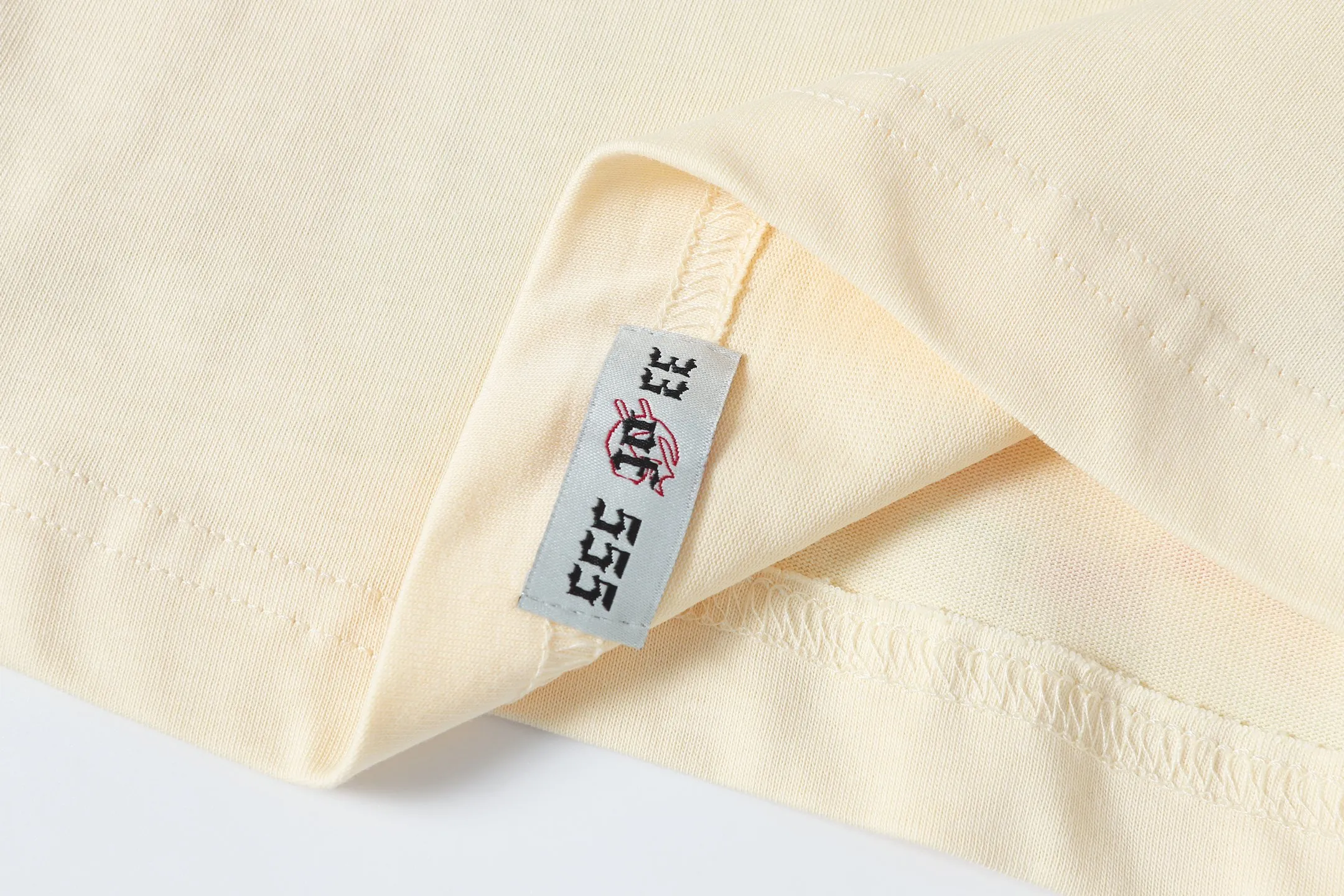 5097#Apricot | P104 Godspeed cross-border American rock and roll street washed retro style short-sleeved T (craft printing) fabric (fabric) 32 counts combed double yarn 240 grams weight code number (size): S-M-L-XL color (colour): apricot
