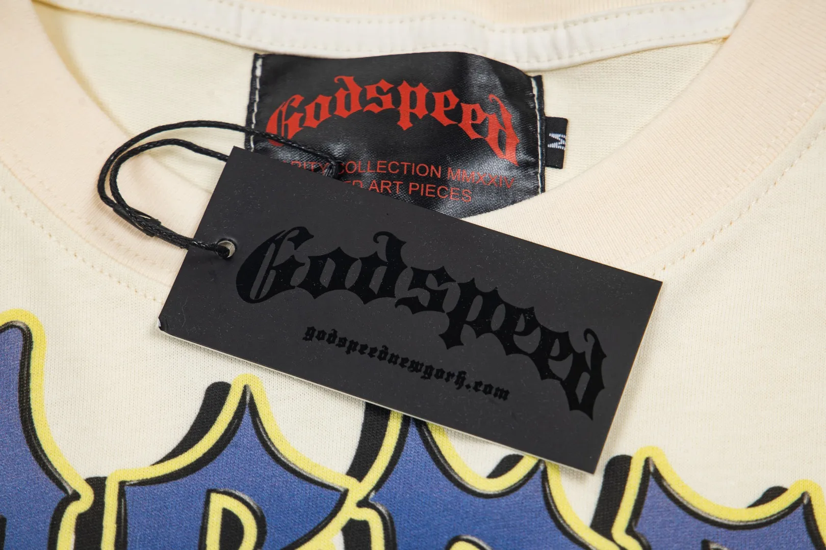 G53# GodSpeed ​​white ink direct spray wash long sleeve S-XL size apricot P146
