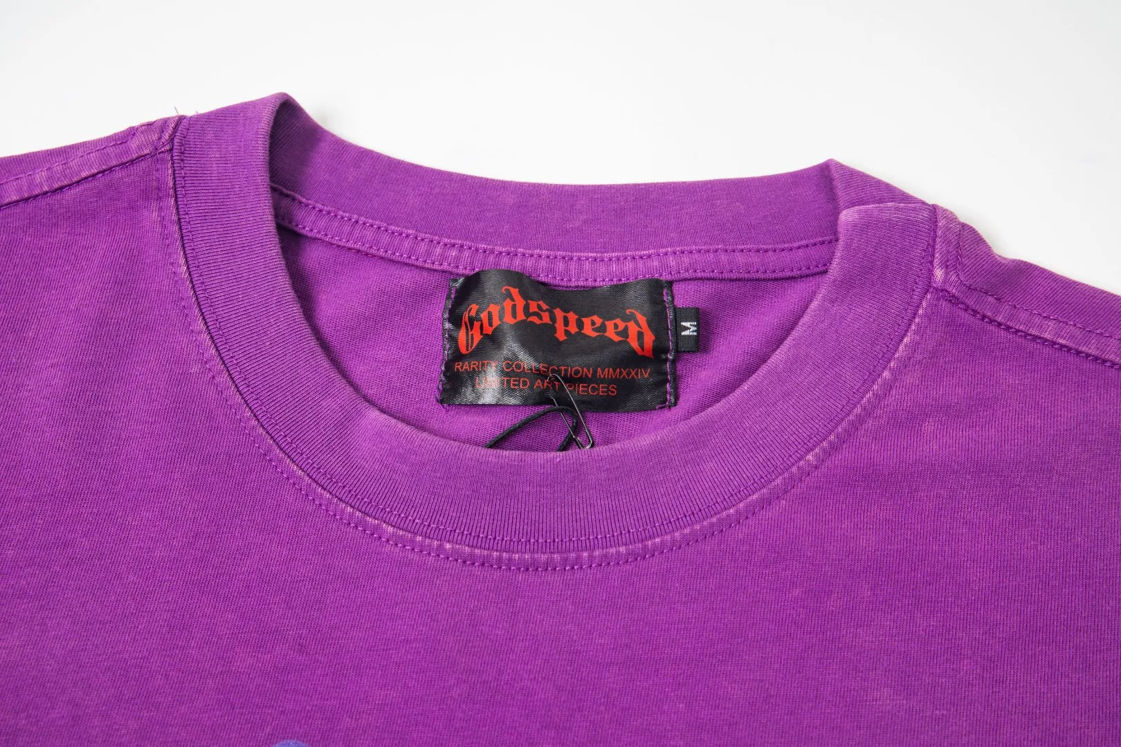 G52# GodSpeed ​​white ink direct spray washed long sleeve S-XL size purple (washed) P156 apricot P146
