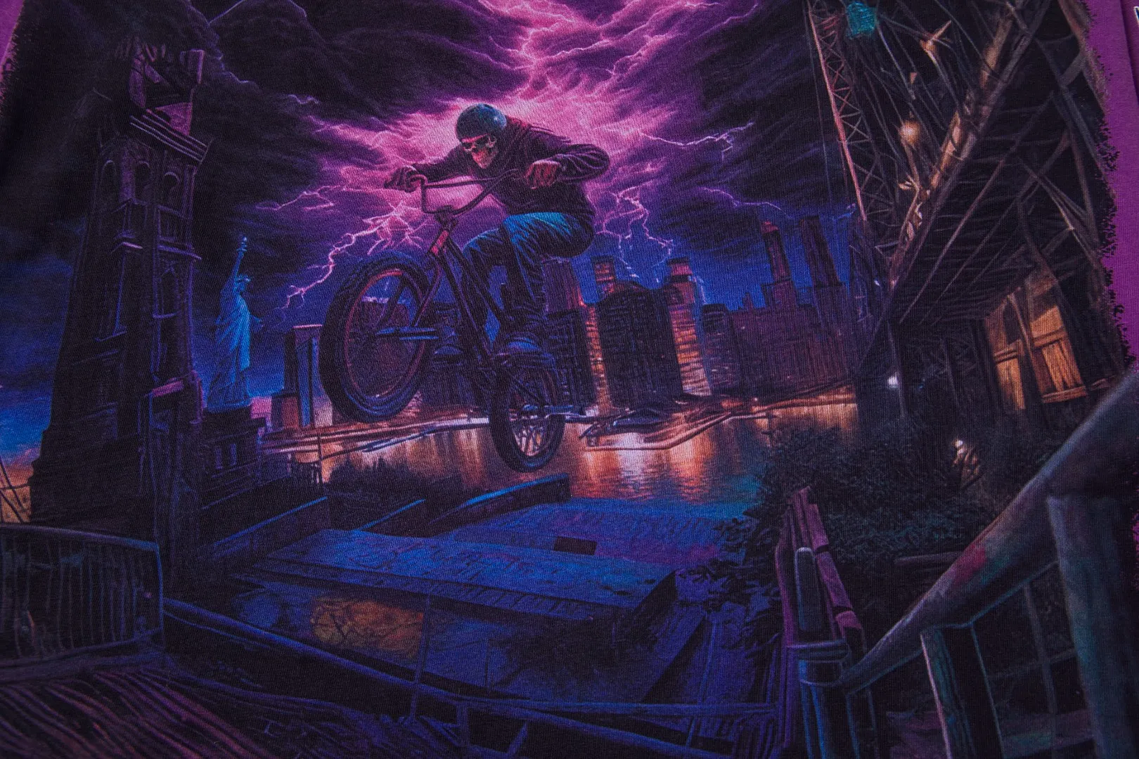 G52# GodSpeed ​​white ink direct spray washed long sleeve S-XL size purple (washed) P156 apricot P146