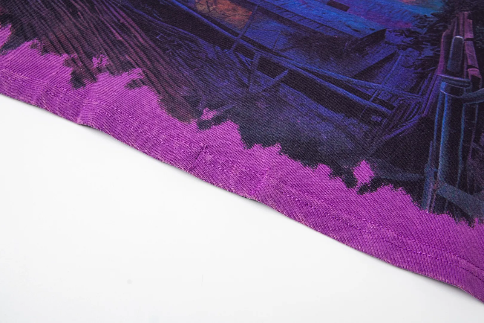 G52# GodSpeed ​​white ink direct spray washed long sleeve S-XL size purple (washed) P156 apricot P146