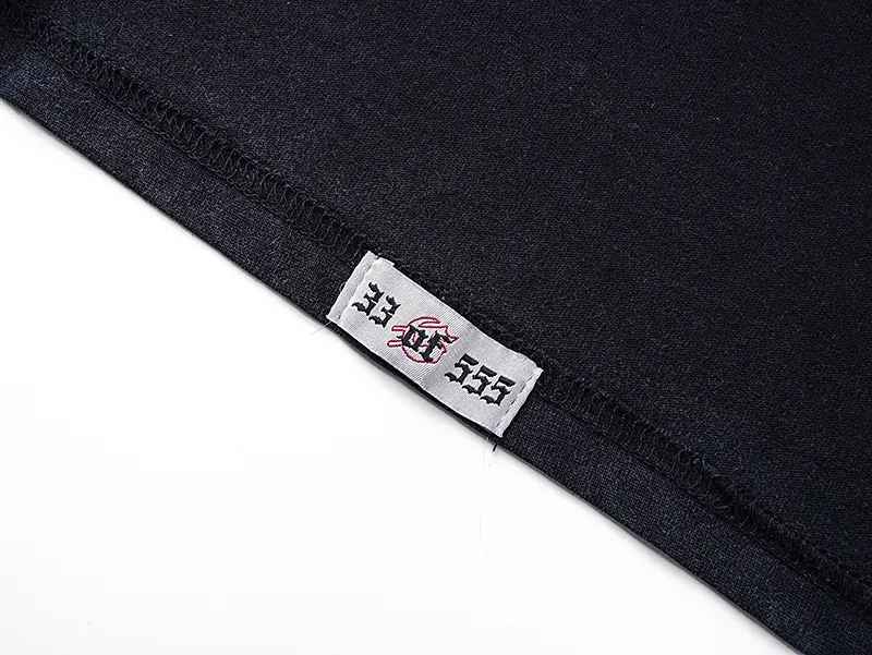 1056# P126 Washed Black Real Shot Godspeed American Fashion Rock Street Retro Washed Distressed Printed Pure Cotton Short Sleeves Fabric: 250g 32 Count Fine Cotton Double Yarn Pure Cotton Color: Washed Black Size: S M L XL