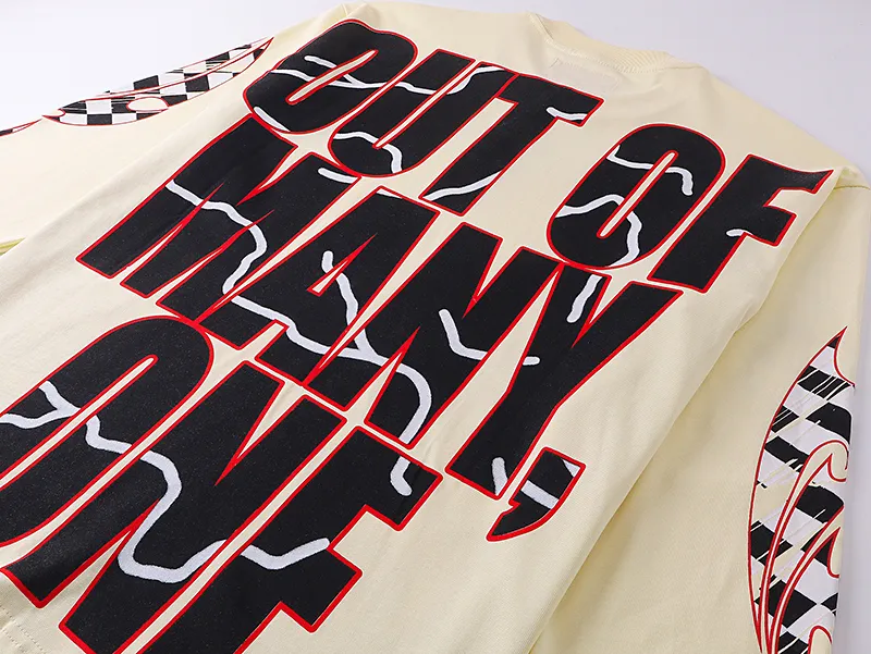 3102# P140 Real shot of Godspeed American fashion rock street pure cotton loose bottoming long-sleeved T-shirt long T. Fabric: 270g 32 count fine cotton double yarn pure cotton Color: Apricot Code number: S M L XL