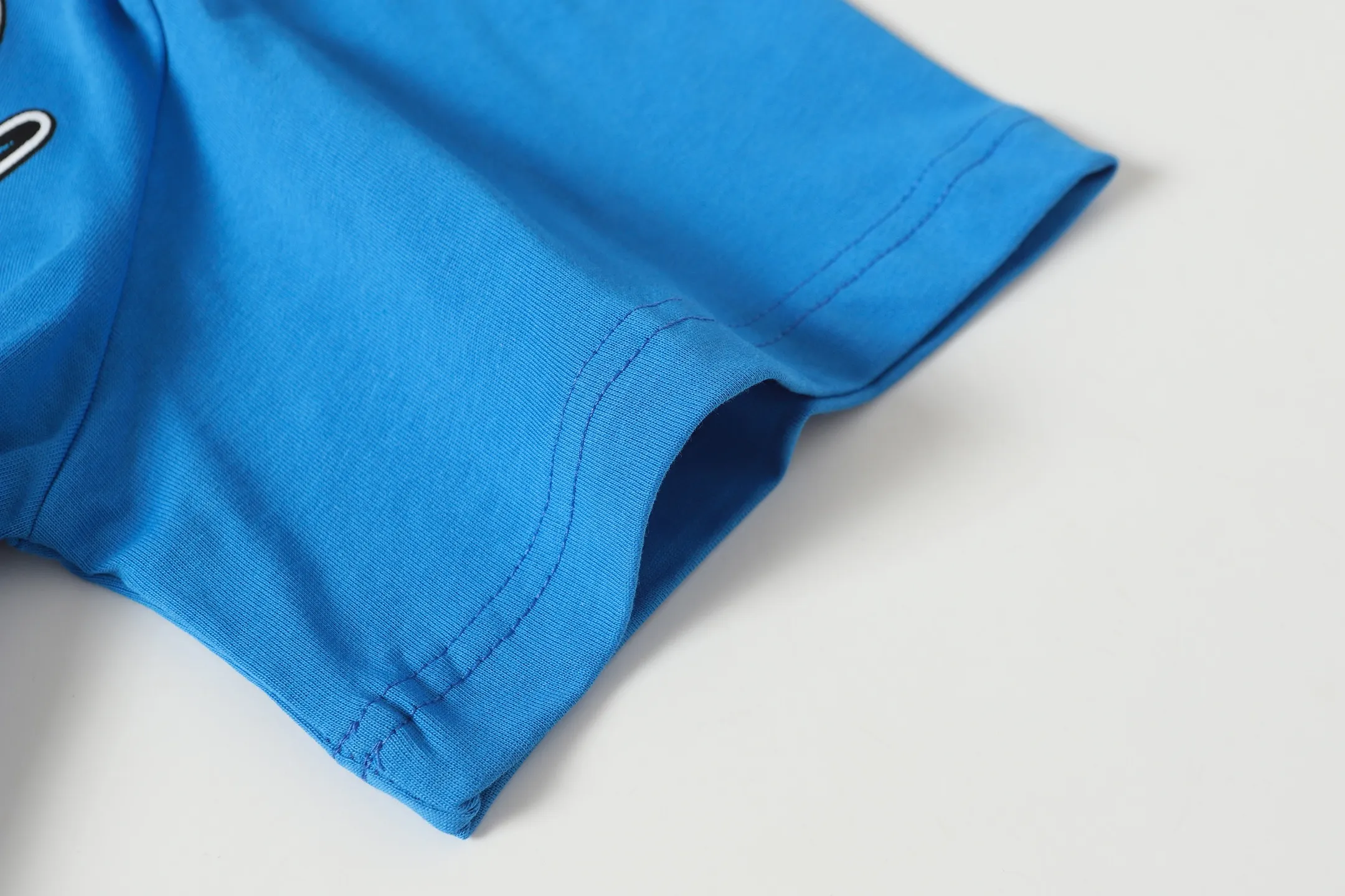 5098#Klein Blue｜P104 Godspeed cross-border American rock and roll street washed retro style short-sleeved T (craft printing) fabric (fabric): 32-count combed double yarn 240 grams weight code number (size): S-M-L-XL color (colour): Klein blue