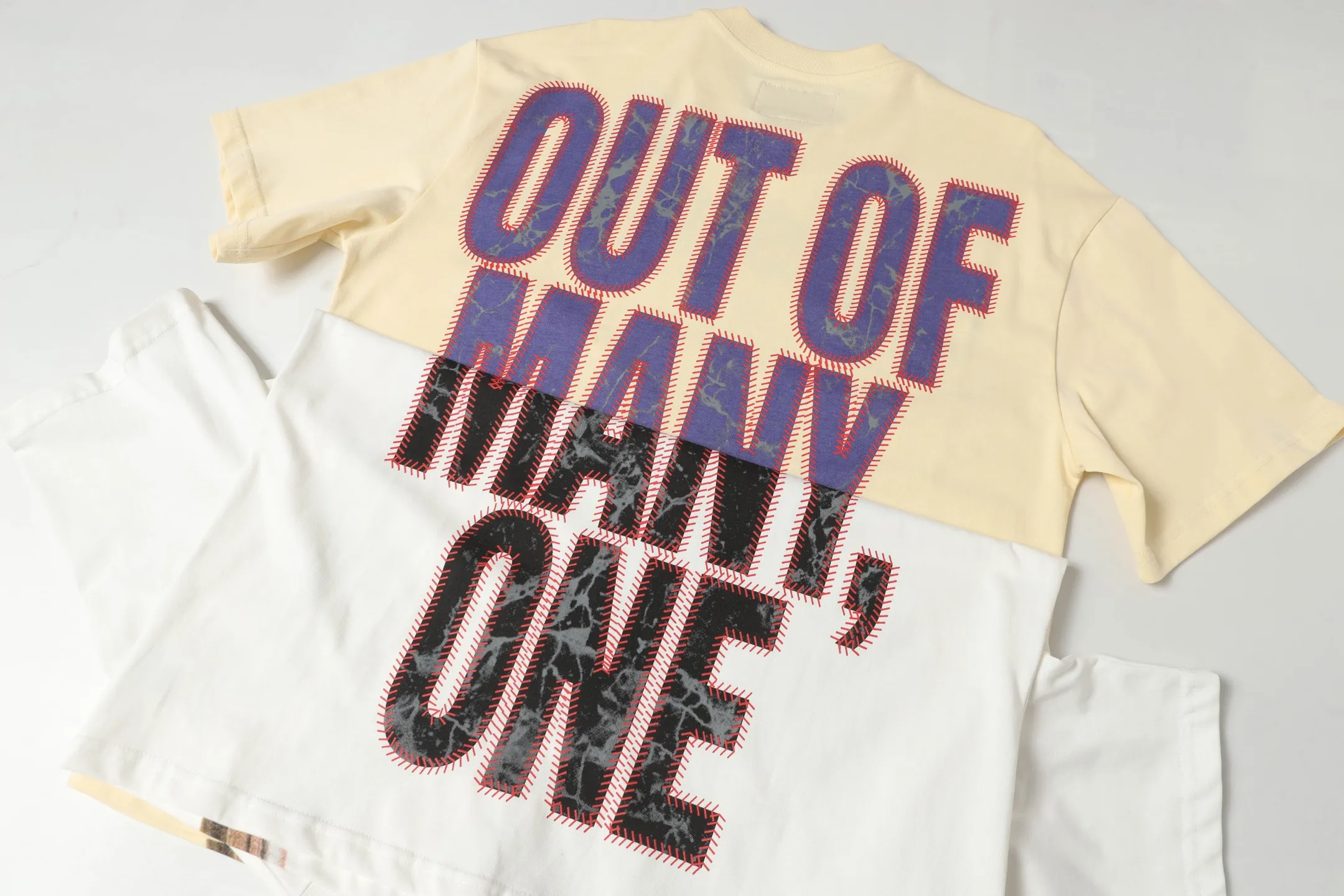 5013# white | apricot | P104 Godspeed cross-border American rock and roll street wash retro style short-sleeved T (craft print) fabric (fabric): 32 counts combed double yarn 240 grams weight code number (size): S-M-L-XL color (colour): white, apricot,