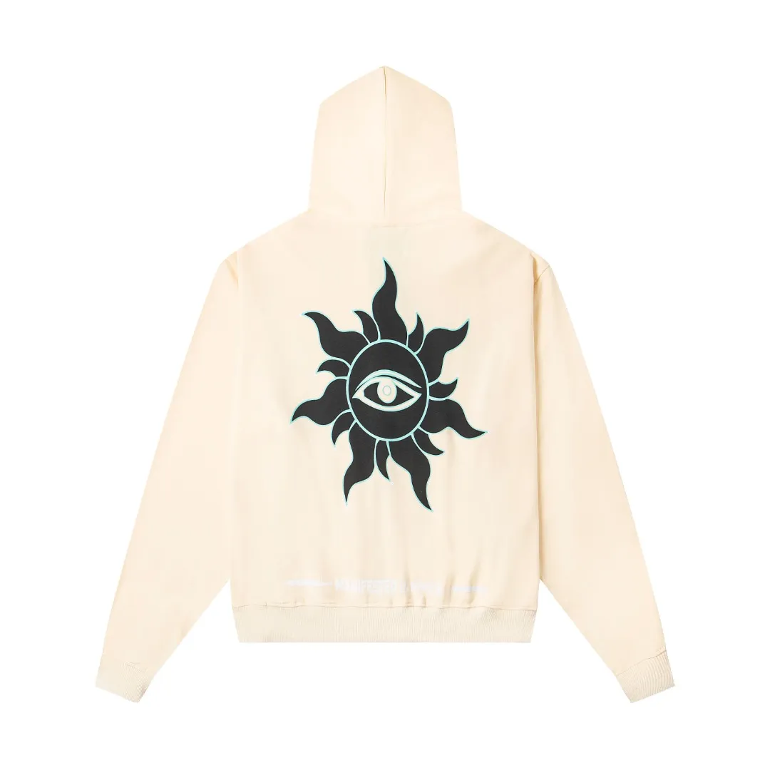 G39# GodSpeed ​​white ink direct spray zipper sweatshirt S-XL washed black P236 apricot P226