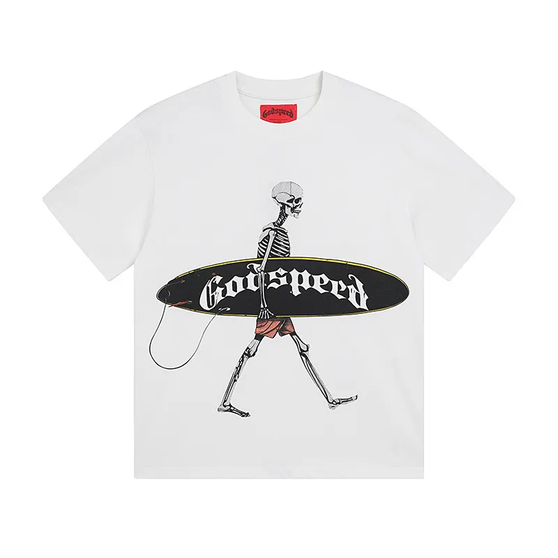 5049#White/Apricot｜P104 Godspeed cross-border American rock and roll street washed retro style short-sleeved T (craft printing) fabric (fabric): 32-count combed double yarn 240 grams weight code number (size): S-M-L-XL color (colour): white, apricot,