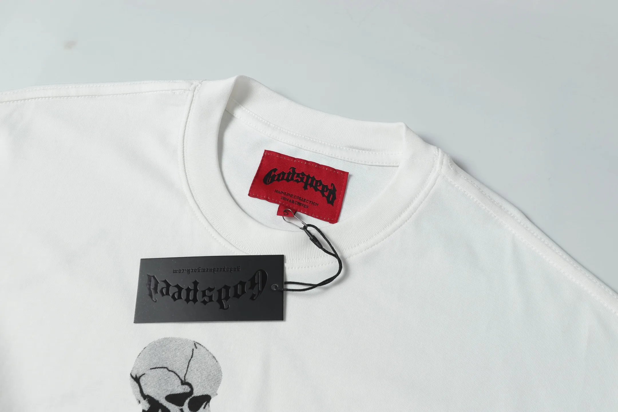 5049#White/Apricot｜P104 Godspeed cross-border American rock and roll street washed retro style short-sleeved T (craft printing) fabric (fabric): 32-count combed double yarn 240 grams weight code number (size): S-M-L-XL color (colour): white, apricot,
