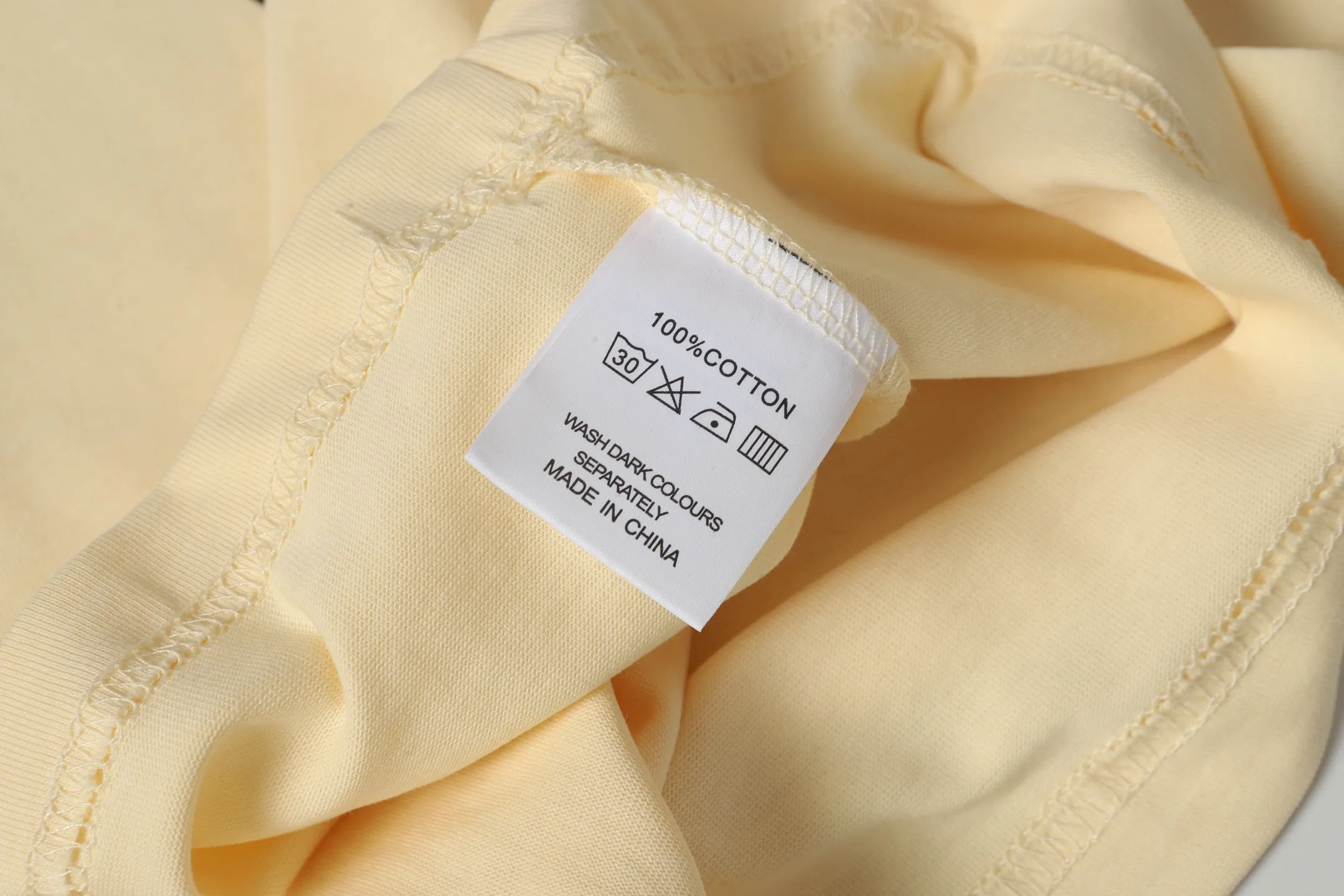 5049#White/Apricot｜P104 Godspeed cross-border American rock and roll street washed retro style short-sleeved T (craft printing) fabric (fabric): 32-count combed double yarn 240 grams weight code number (size): S-M-L-XL color (colour): white, apricot,