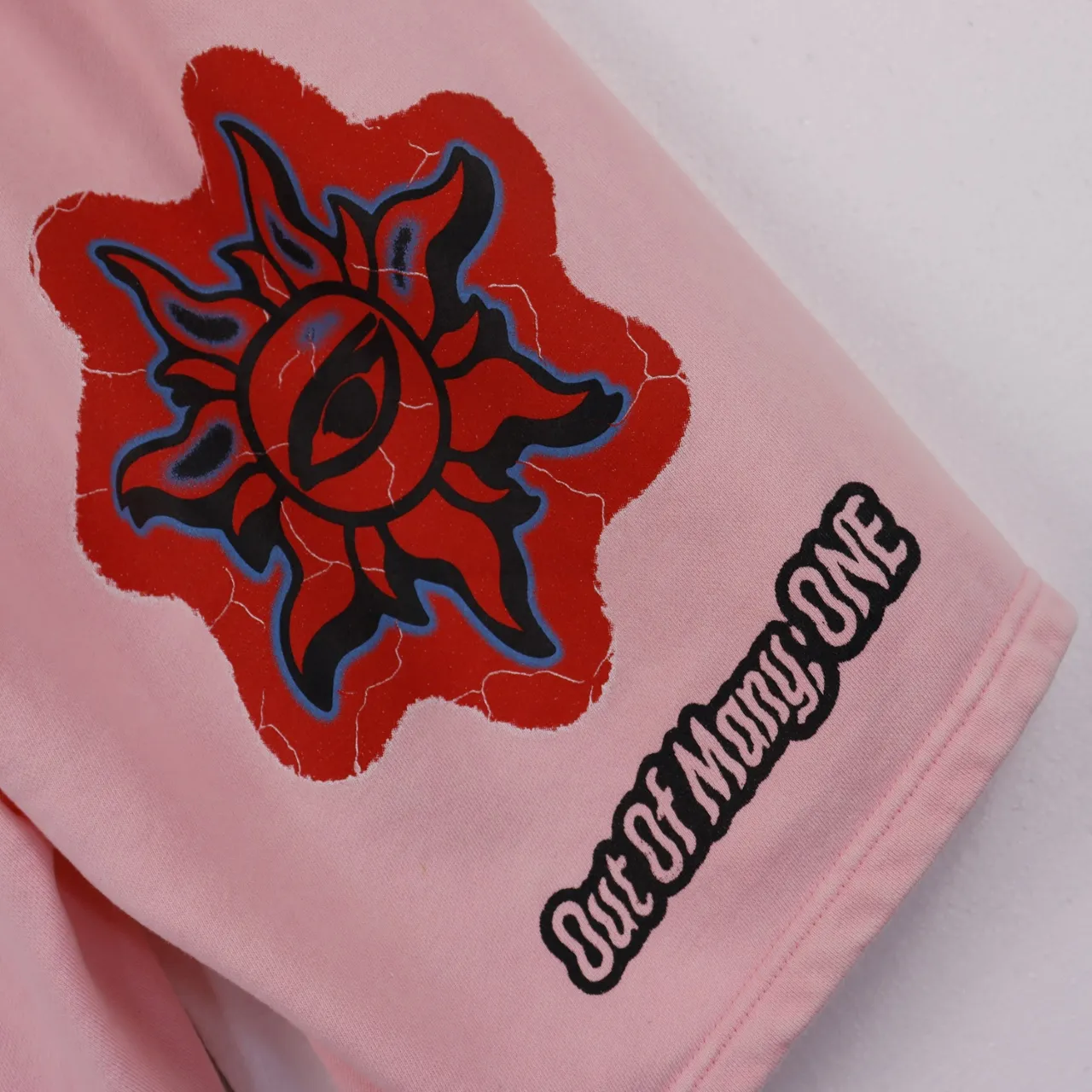 💰150 Style No.: BR 8781 Fabric: 380g washed, real shot, in stock, Godspeed printed high-quality double yarn casual trendy brand washed distressed shorts Color; washed black, washed pink Size: S M L XL