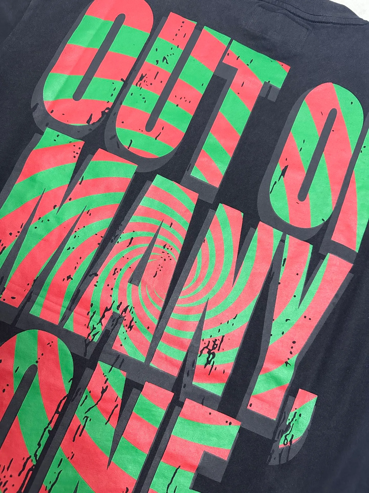 6317 washed black I P116 #Godspeed cross-border American rock and roll street washed retro style short-sleeved T (craft printing) fabric (fabric): 32 count combed double yarn 250 grams weight code number (size): S-M-L-XL color (colour): washed black