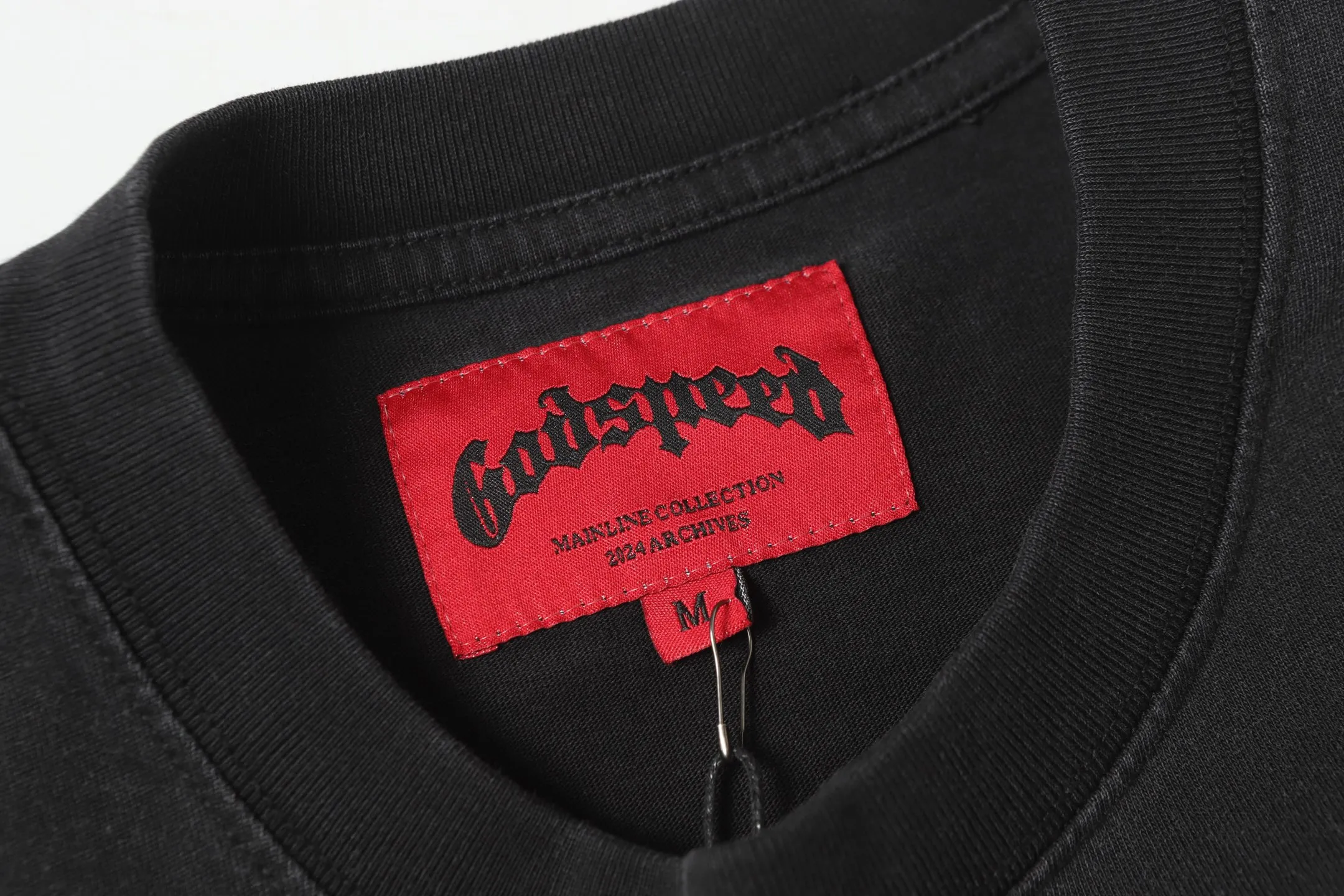 6010#washed black/washed denim blue｜P116 Godspeed cross-border American rock and roll street washed retro style short-sleeved T (craft printing) fabric (fabric): 32-count combed double yarn 250g weight code (size): S-M-L-XL color (colour): washed black, washed denim blue