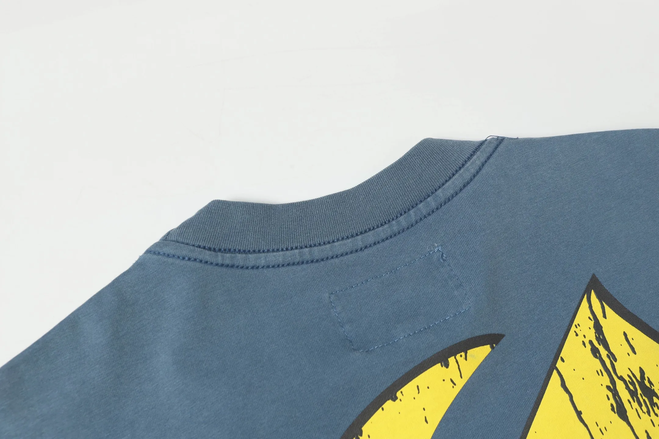 6010#washed black/washed denim blue｜P116 Godspeed cross-border American rock and roll street washed retro style short-sleeved T (craft printing) fabric (fabric): 32-count combed double yarn 250g weight code (size): S-M-L-XL color (colour): washed black, washed denim blue