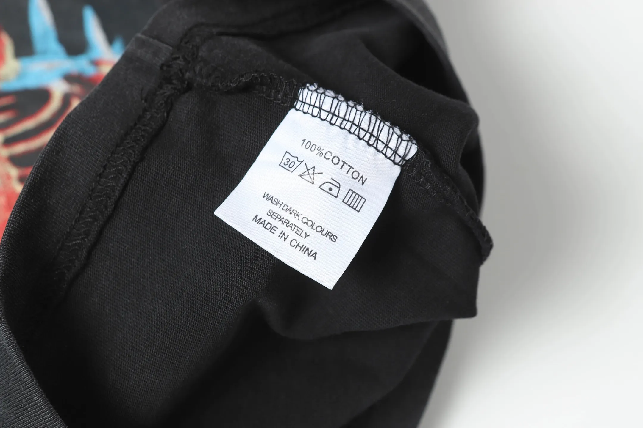 6025# washed black｜P116 Godspeed cross-border American rock and roll street washed retro style short-sleeved T (craft printing) fabric (fabric): 32 count combed double yarn 250 grams weight code (size): S-M-L-XL color (colour): washed black 👉